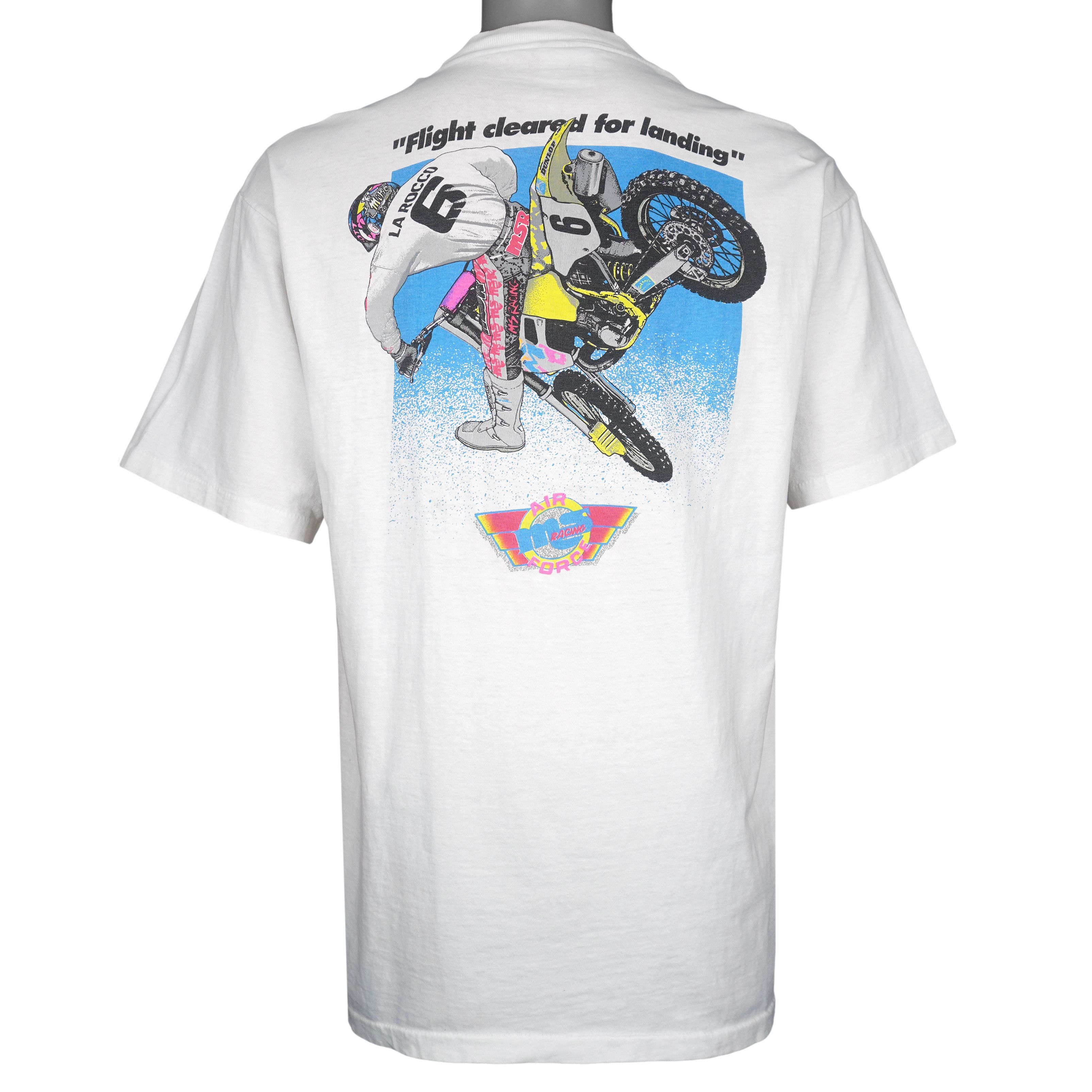 Vintage Air Force Motocross Flight Cleared for Landing T-Shirt 1990s Size US XL / EU 56 / 4 - 1 Thumbnail