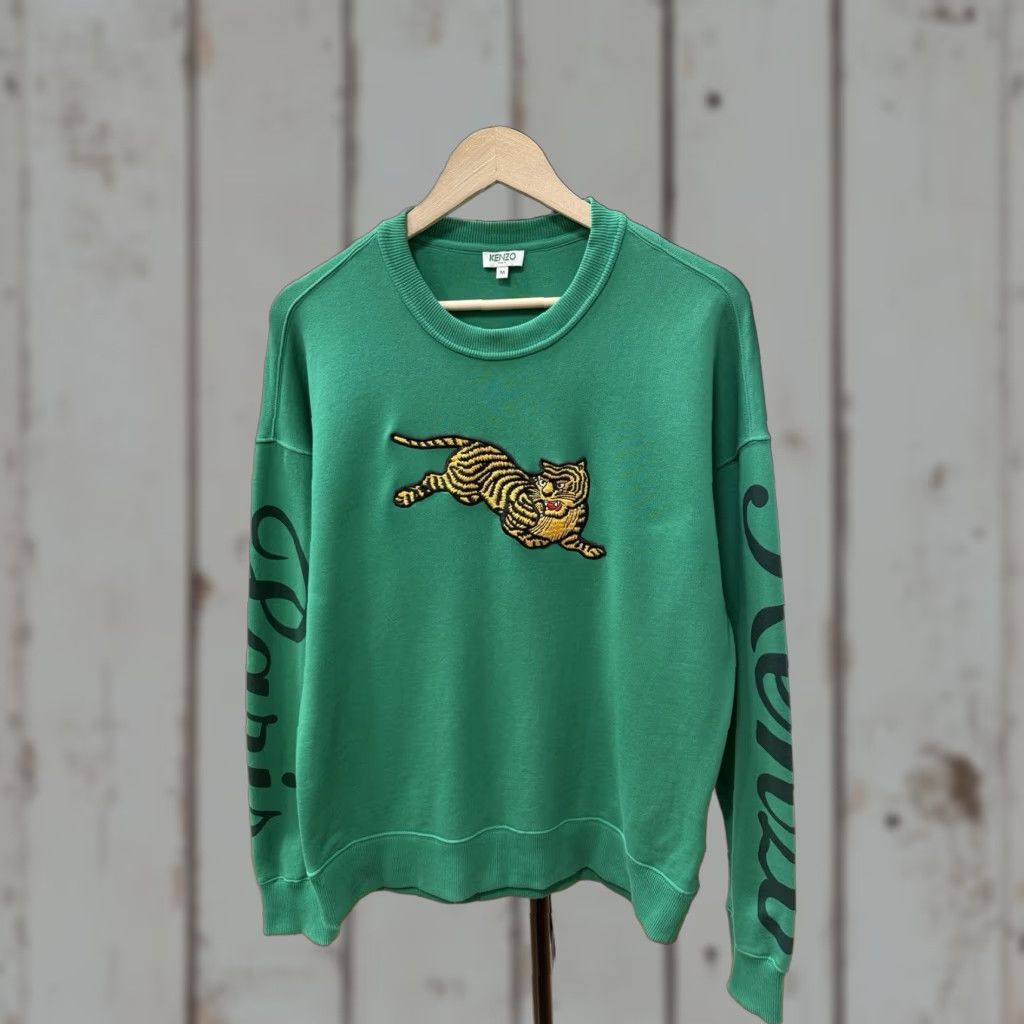 Kenzo KENZO Sweatshirt Embroidered Tiger Retro Y2K Green M Men Size US M / EU 48-50 / 2 - 1 Thumbnail