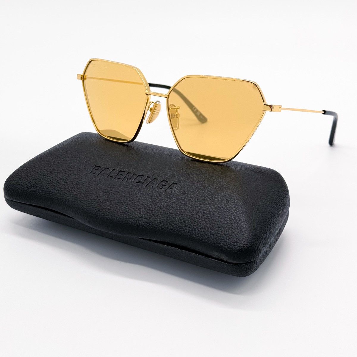 Balenciaga NEW BALENCIAGA BB0228S 004 GOLD OVAL WOMEN 