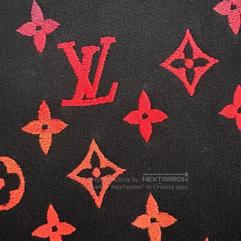 Louis Vuitton Louis Vuitton Black Embroidered Gradient Full Logo Sweatsh Size US S / EU 44-46 / 1 - 7 Thumbnail