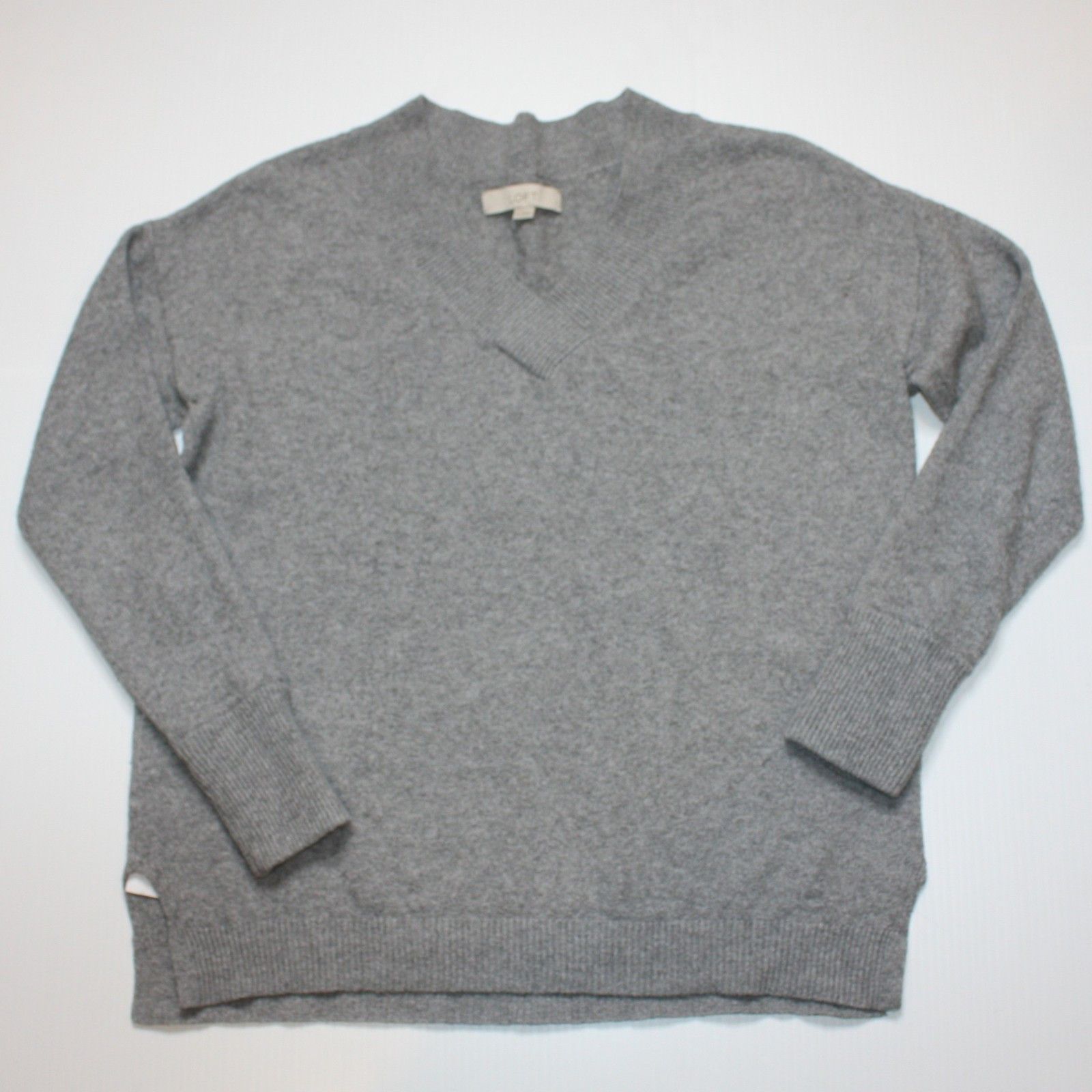 Loft Drop Shoulder V-neck Sweater in Gray Color and size Small Size S / US 4 / IT 40 - 2 Thumbnail