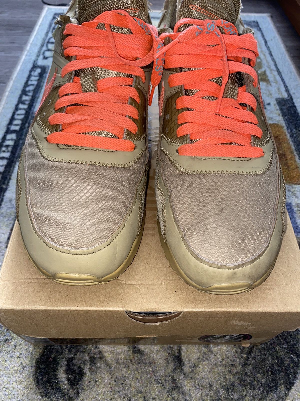 Nike × Off-White × Virgil Abloh Nike Air Max 90 Off-White Desert Ore Size US 10.5 / EU 43-44 - 4 Thumbnail