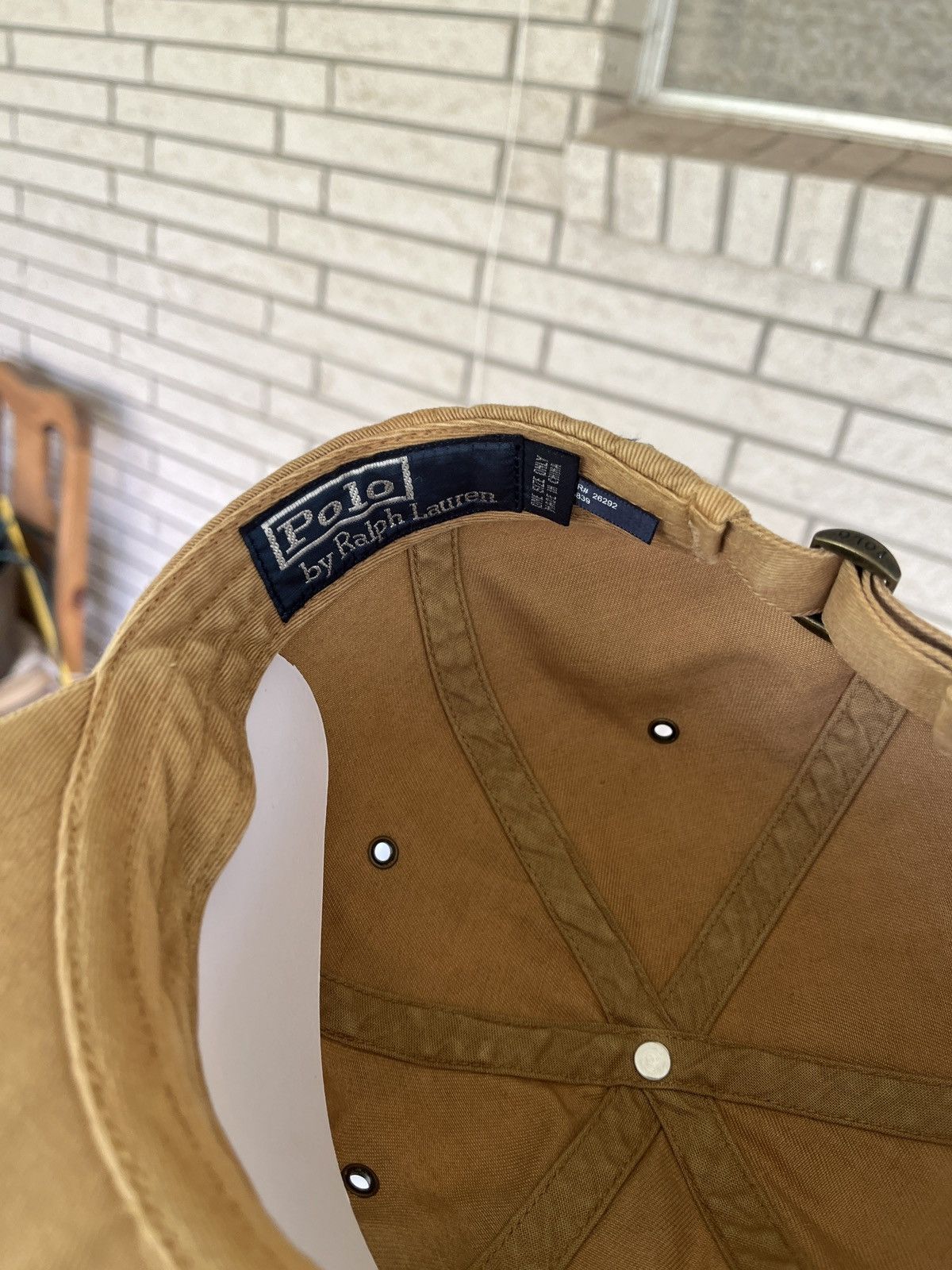 Polo Ralph Lauren Vintage Beige USA 🇺🇸 Polo Ralph Lauren Promo Strap-back Hat Size ONE SIZE - 3 Thumbnail