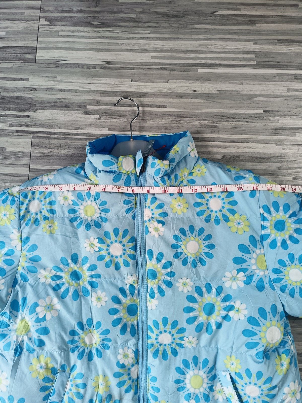 L.L. Bean × Vintage L.L Bean Blue Floral Puffer Size L / US 10 / IT 46 - 12 Thumbnail
