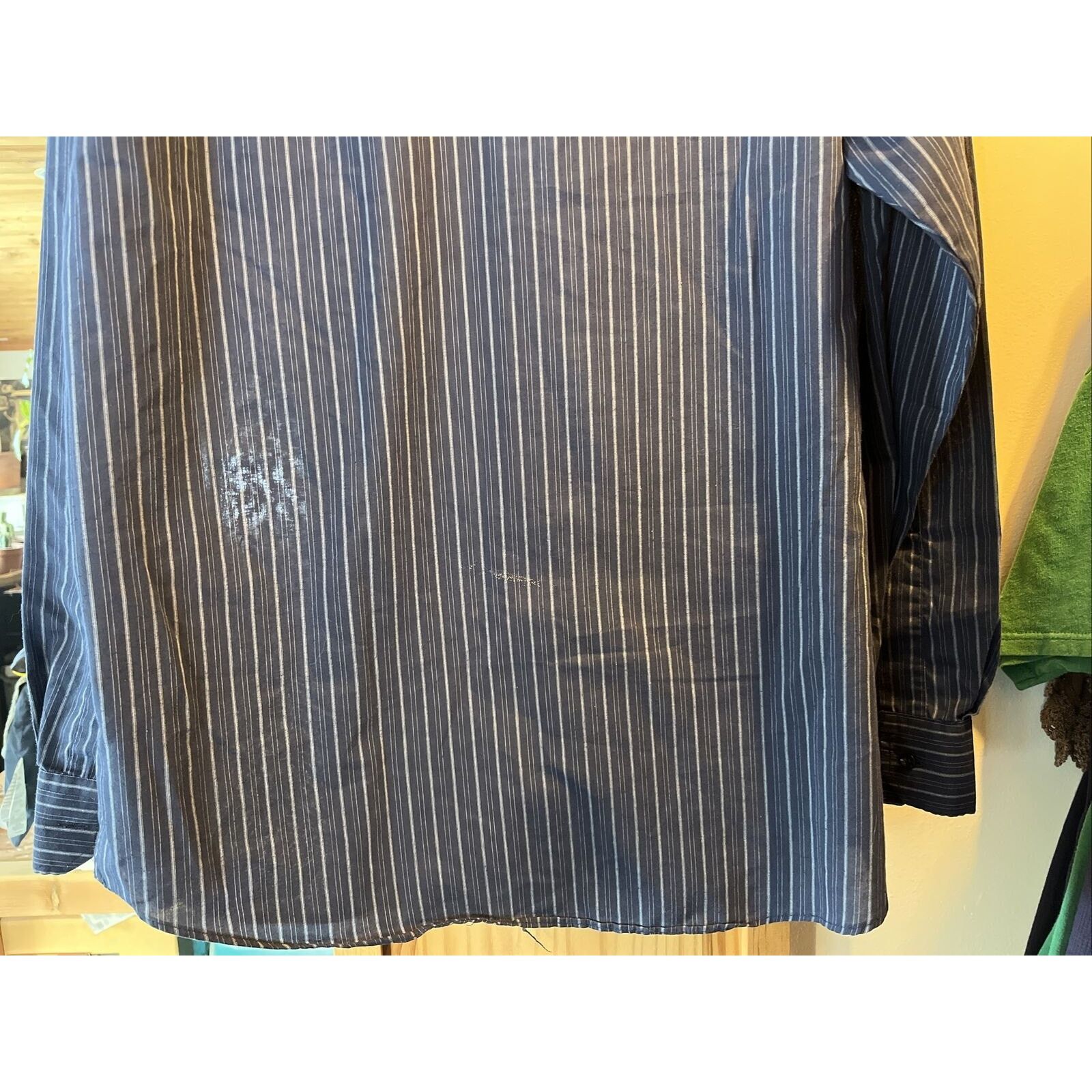 Burberry Burberry London Men’s 16 Blue Striped LS Button Cotton Shirt Size US L / EU 52-54 / 3 - 11 Thumbnail
