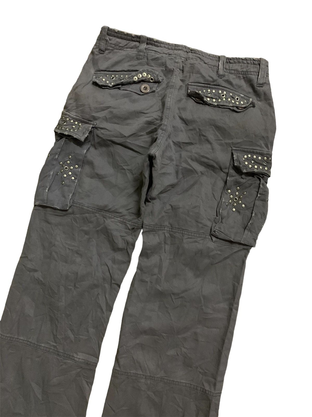 Japanese Brand 💥Japanese Fashion Designer Studs Cargo Pant Size US 30 / EU 46 - 4 Thumbnail