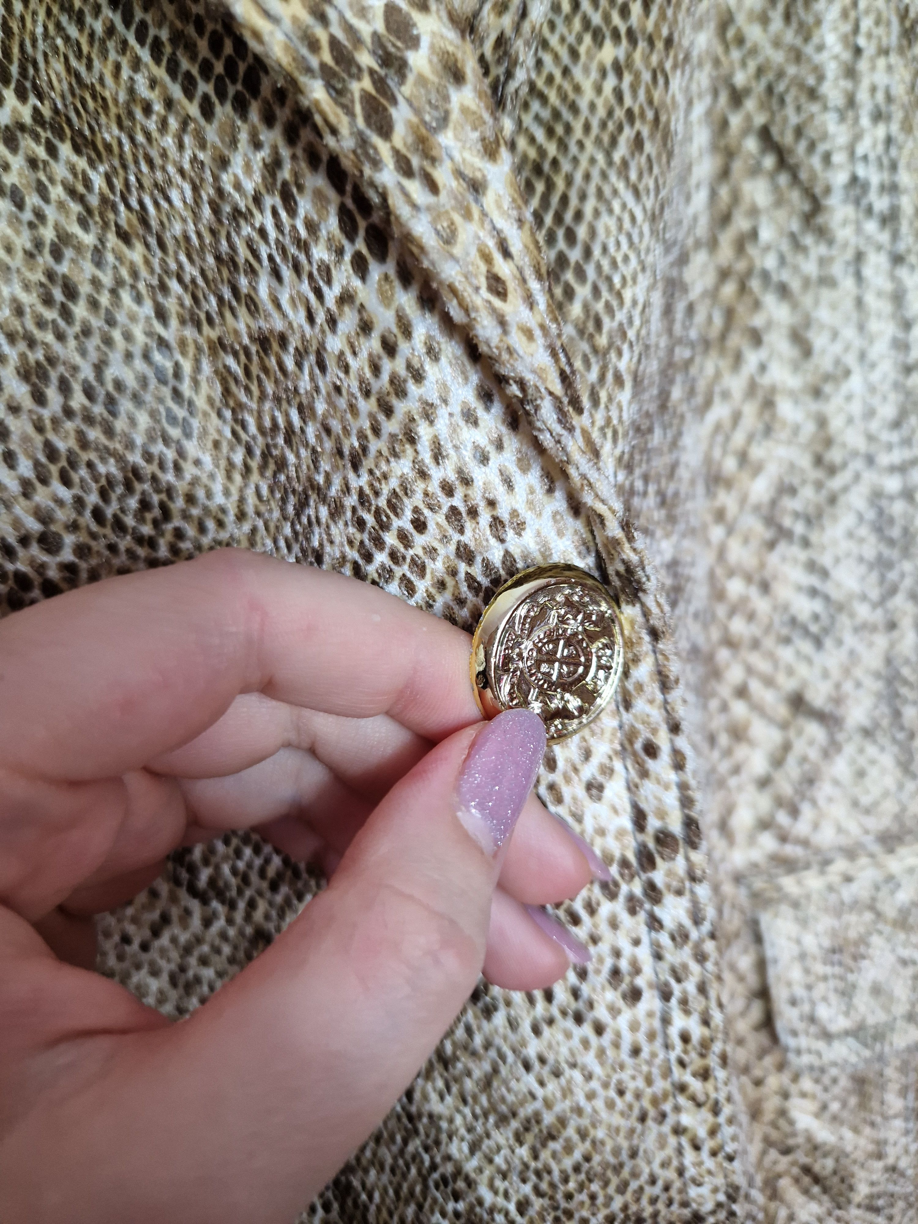 Vintage vintage snakeskin blazer y2k avantgarde japanese leopard Size L / US 10 / IT 46 - 6 Thumbnail