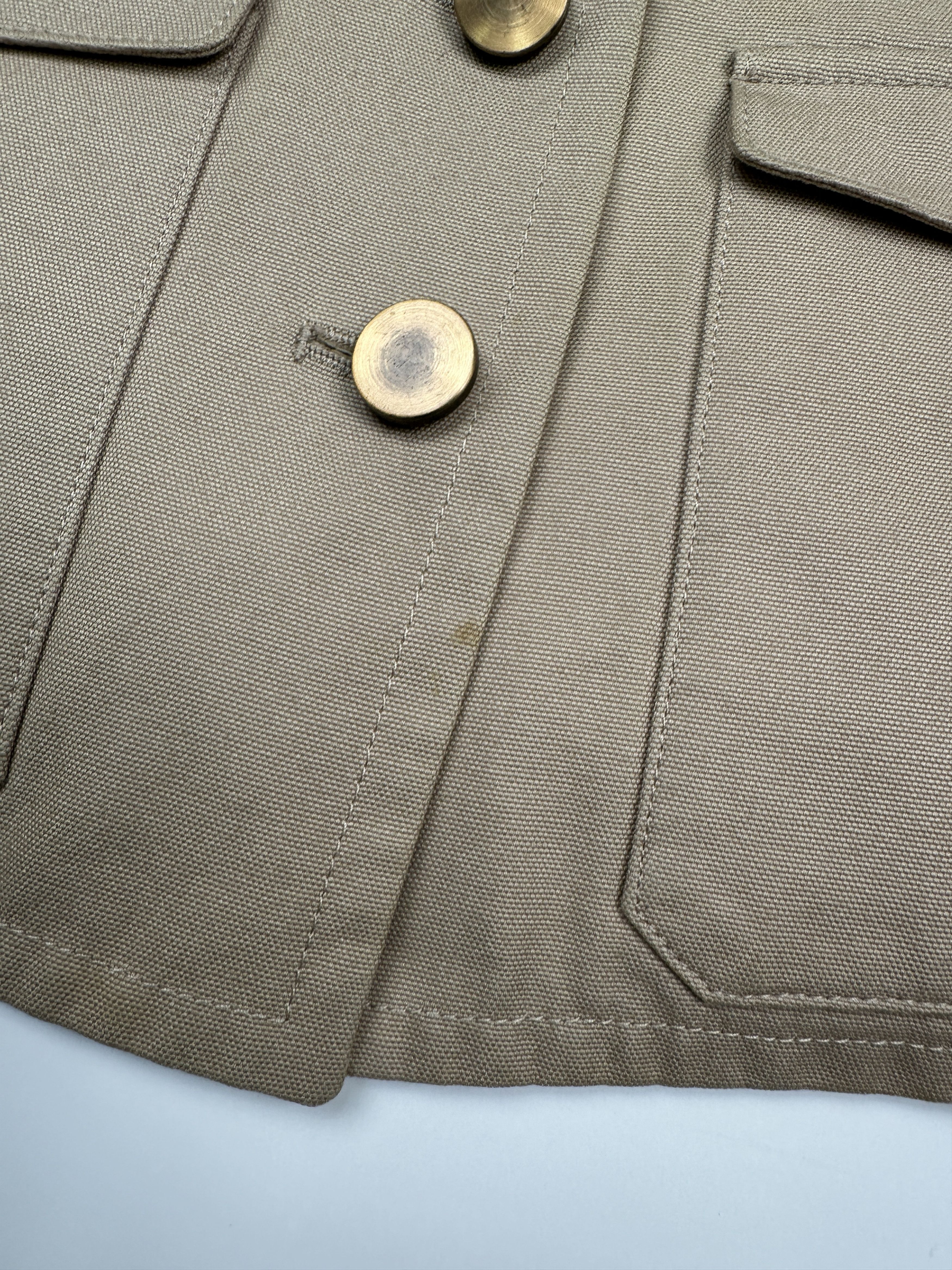Gucci Gucci Beige Military Style Short Crop Jacket Size XS / US 0-2 / IT 36-38 - 5 Thumbnail