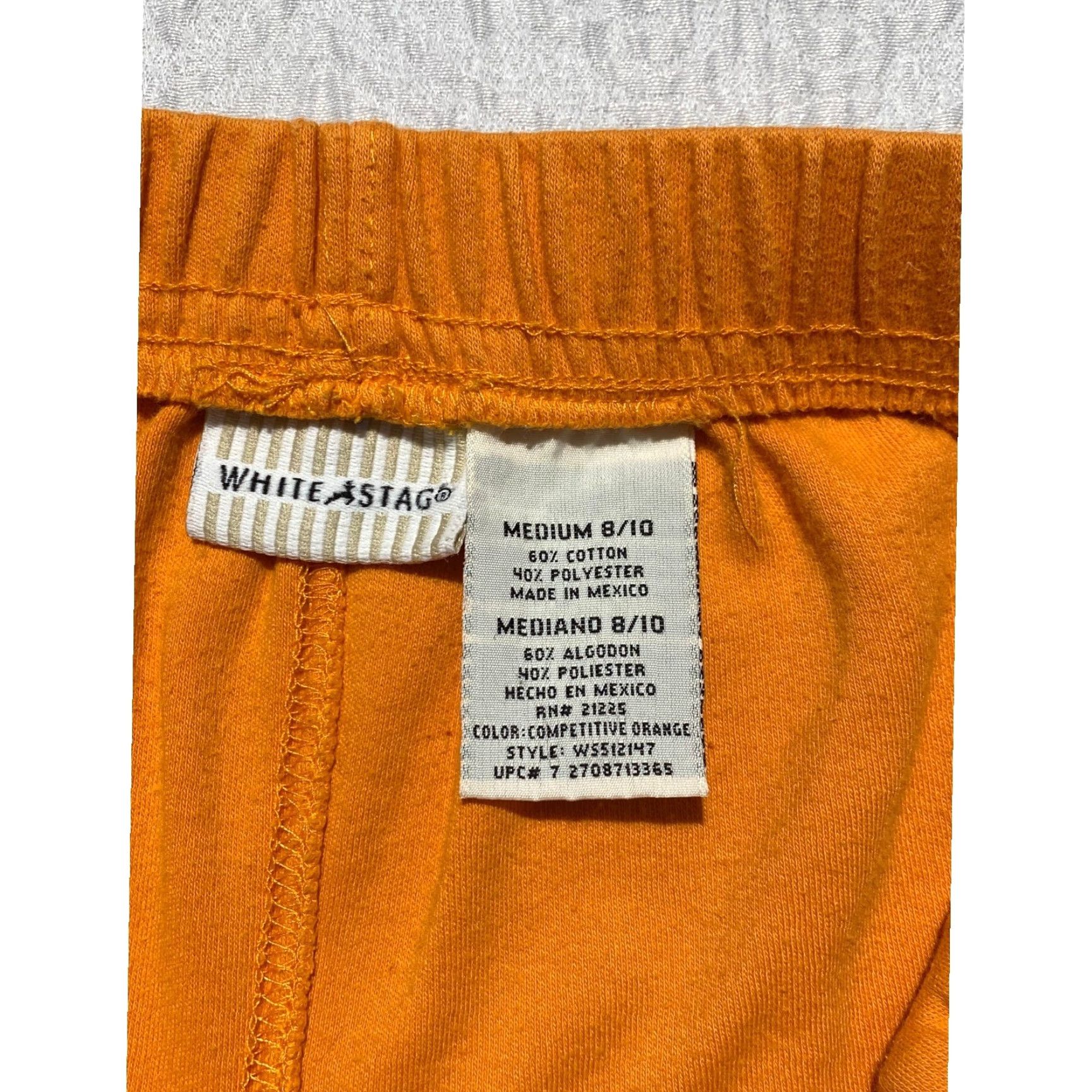 Vintage White Stag Womens Shorts Orange Competitive Terry Cloth Casual Medium Size 32" / US 10 / IT 46 - 4 Thumbnail