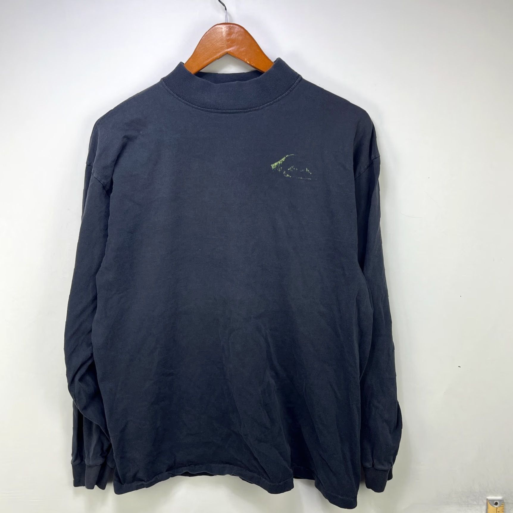 Quiksilver VINTAGE Quiksilver Shirt L Mens Black 90s USA Mock Neck - T-Shirt Size US L / EU 52-54 / 3 - 4 Thumbnail