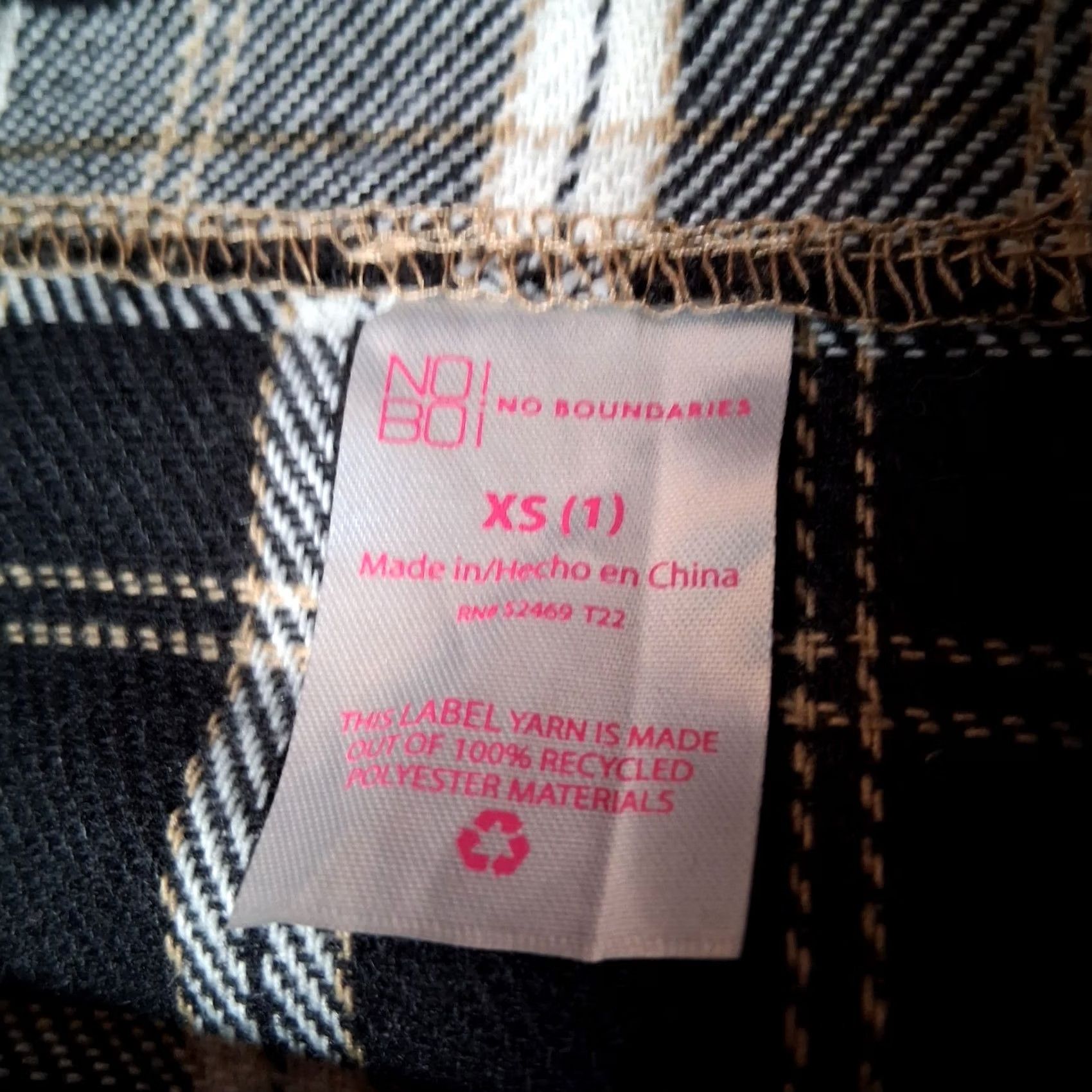 Vintage VINTAGE No Boundaries Skirt Womens XS Black NOBO Mini Plaid Flannel Faux Wrap Academia Y2K Size 26" / US 2 / IT 38 - 3 Thumbnail
