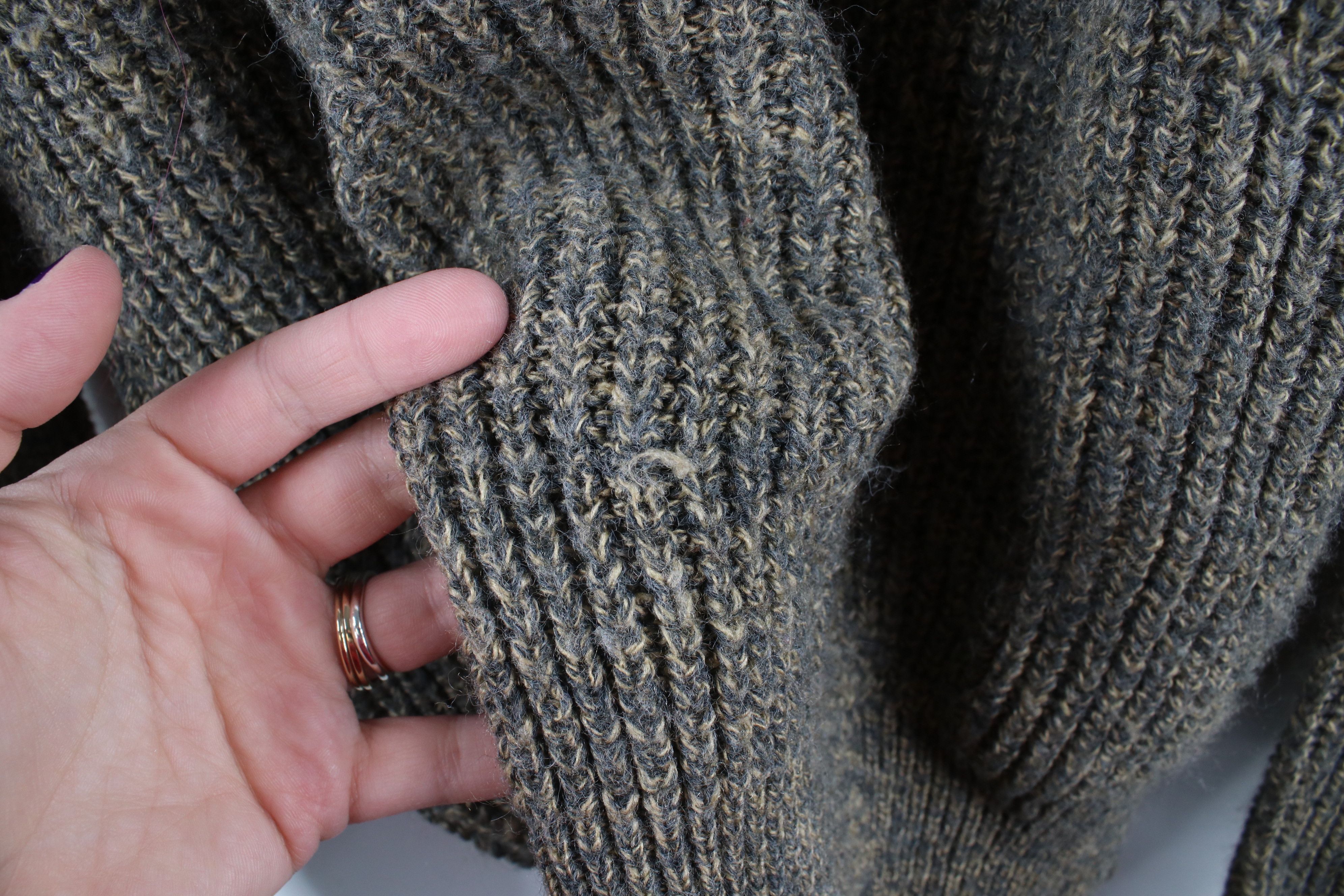 Vintage Vintage 90s Streetwear Blank Chunky Ribbed Knit Sweater USA Size US M / EU 48-50 / 2 - 7 Thumbnail