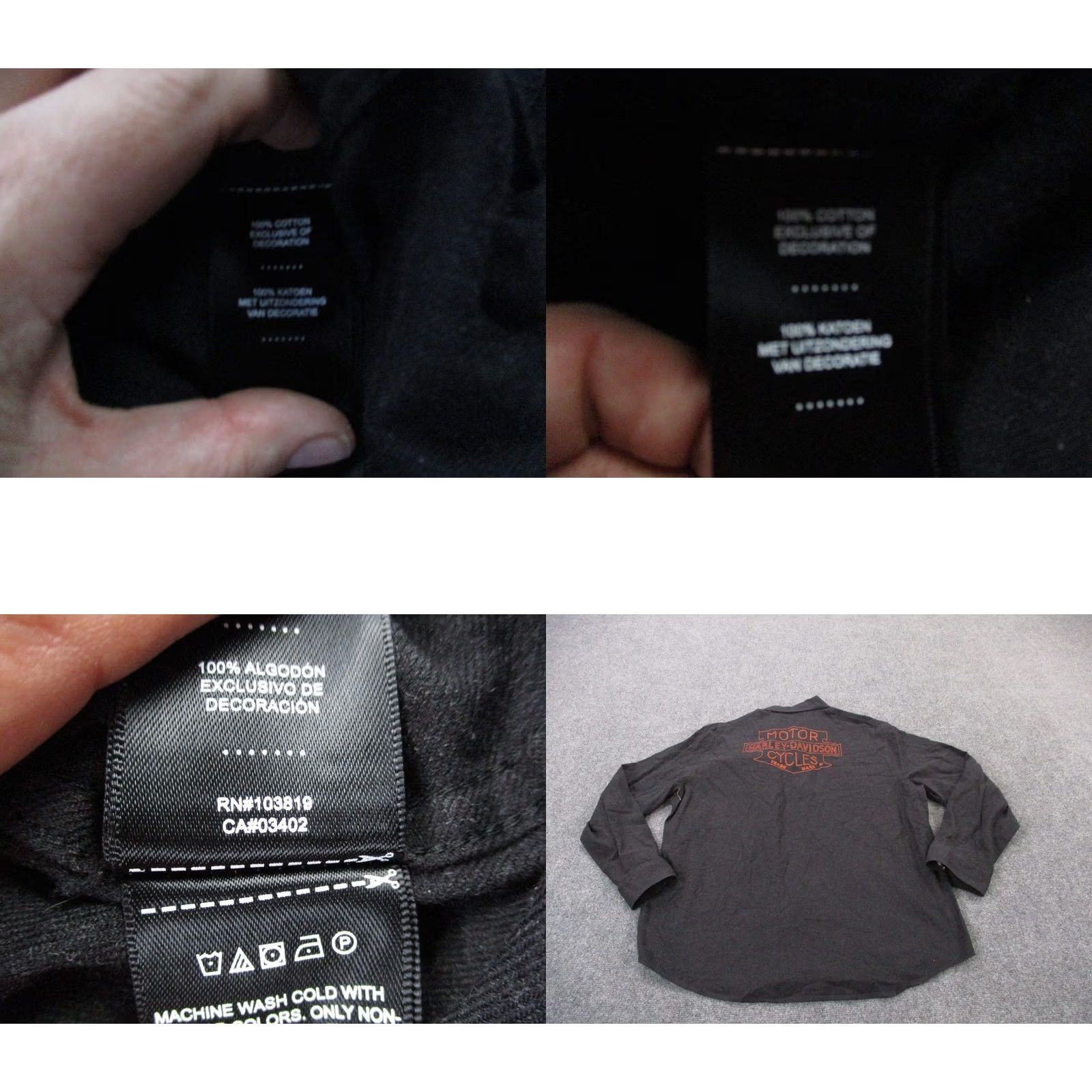 Harley Davidson Harley-Davidson Shirt Men XL Black Motorcycle Biker Casual Embroidered Buttons Pocket Logo Size US XL / EU 56 / 4 - 9 Thumbnail