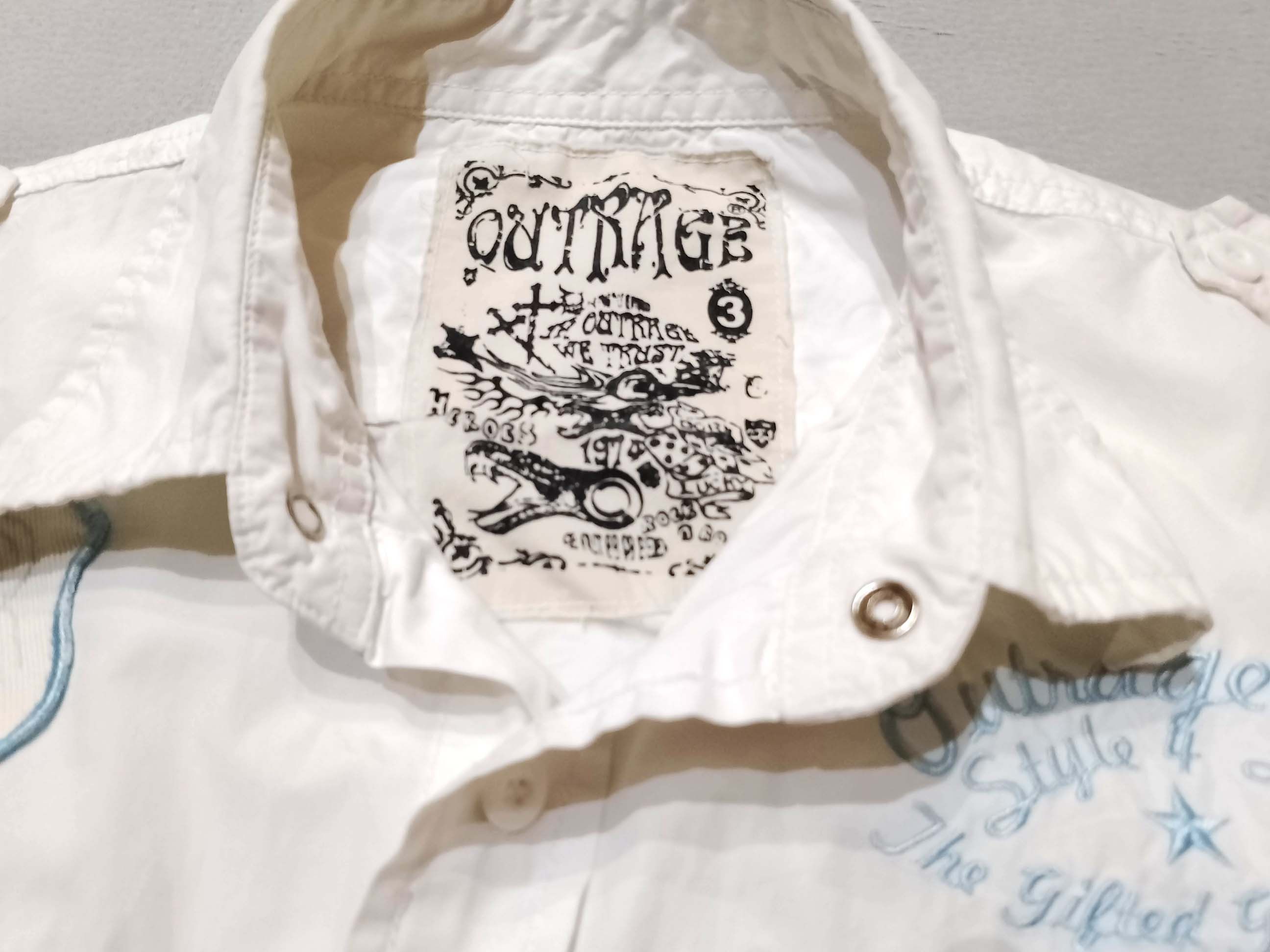 Other Outrage Tattoo Series White Short Sleeve Shirt Size M Size US M / EU 48-50 / 2 - 1 Thumbnail