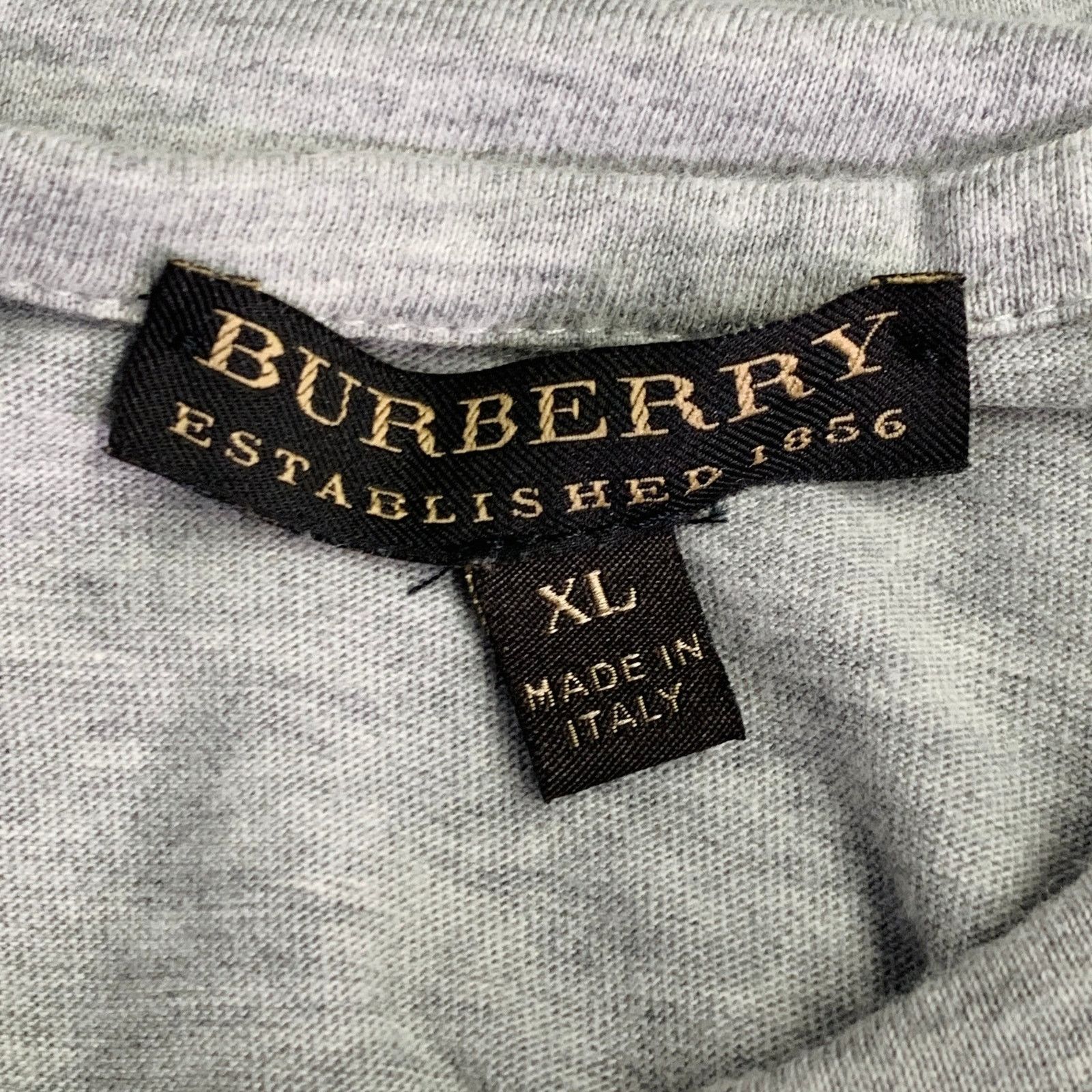 Burberry Prorsum Size XL Grey Embellishment Cotton Crew Neck T-shirt Size US XL / EU 56 / 4 - 5 Thumbnail