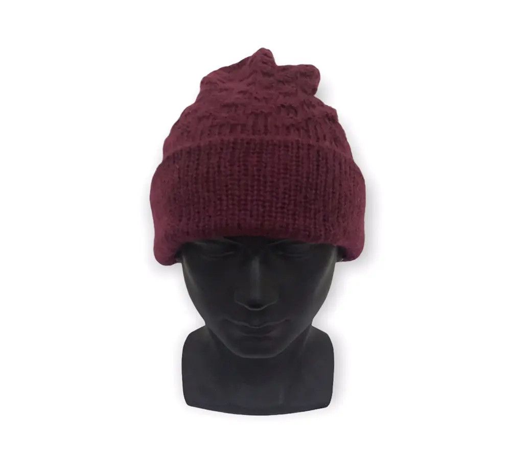 Japanese Brand × Vintage Japanese Brand Plain Knit Beanie Hat Size ONE SIZE - 2 Thumbnail