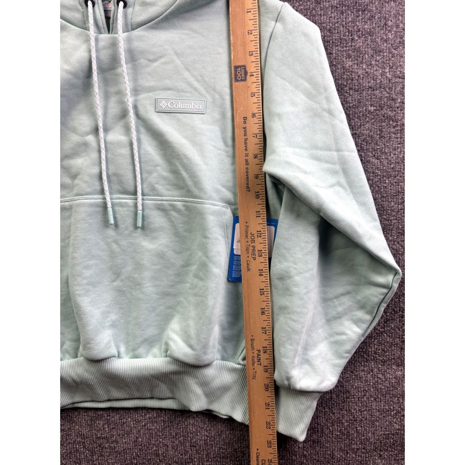 Vintage Columbia Hoodie Womens XS Green Marble Canyon Relaxed Fit Pullover Sweatshirt Crew Neck Hooded Front Pockets Casual Fall Size XS / US 0-2 / IT 36-38 - 4 Thumbnail