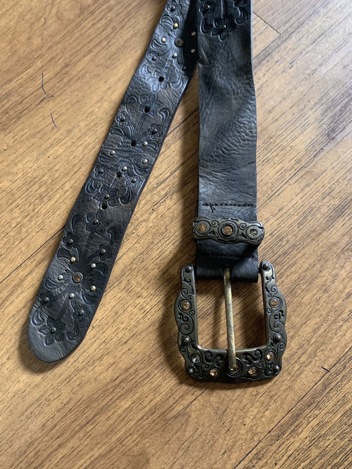 If Six Was Nine 🌑BLACKFRIDAY🌑 Black gunda gold studded belt Size ONE SIZE - 2 Thumbnail