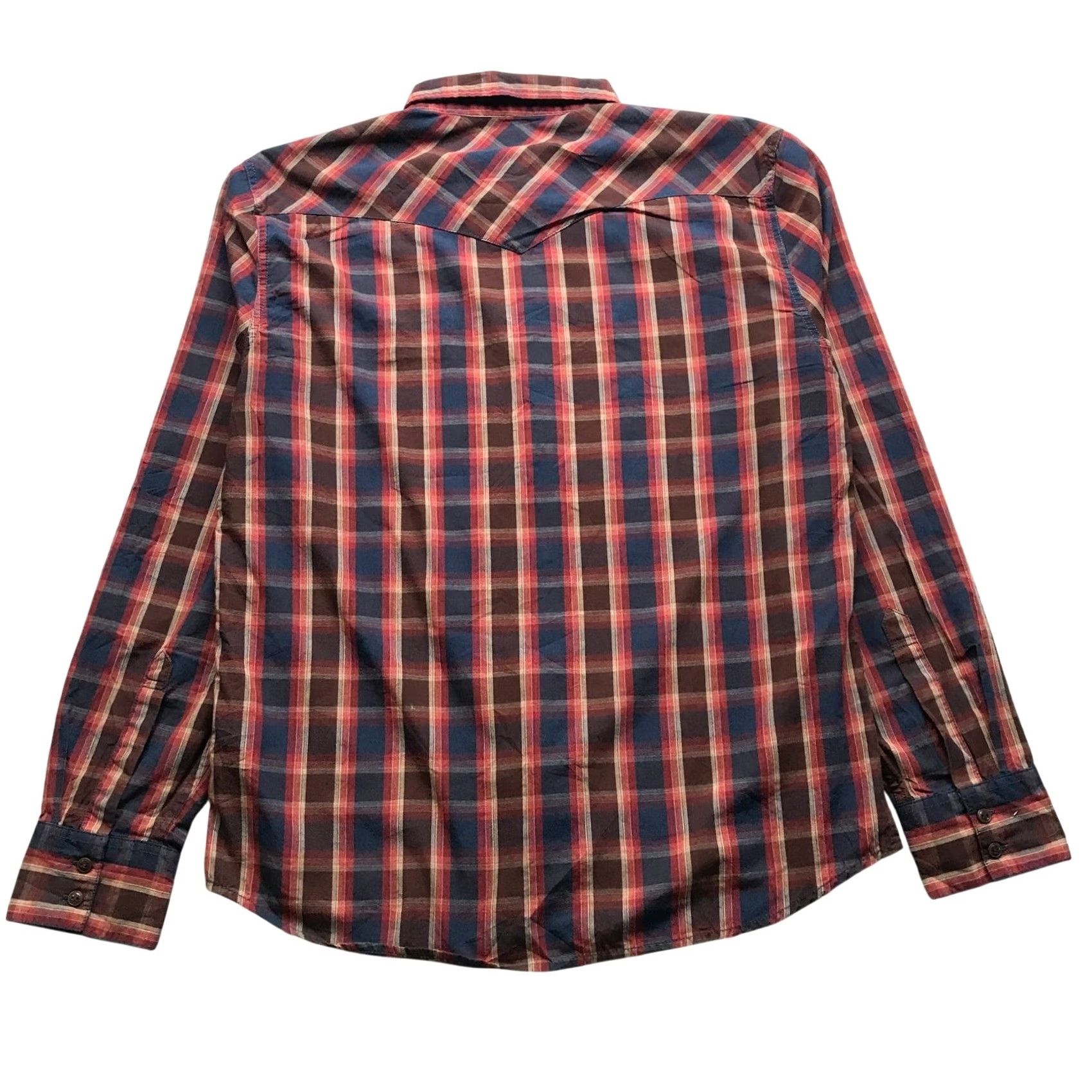 Levi's Levis Strauss & Co. Button Up Shirt Mens Large L Plaid Maroon Red Blue Size US L / EU 52-54 / 3 - 2 Thumbnail