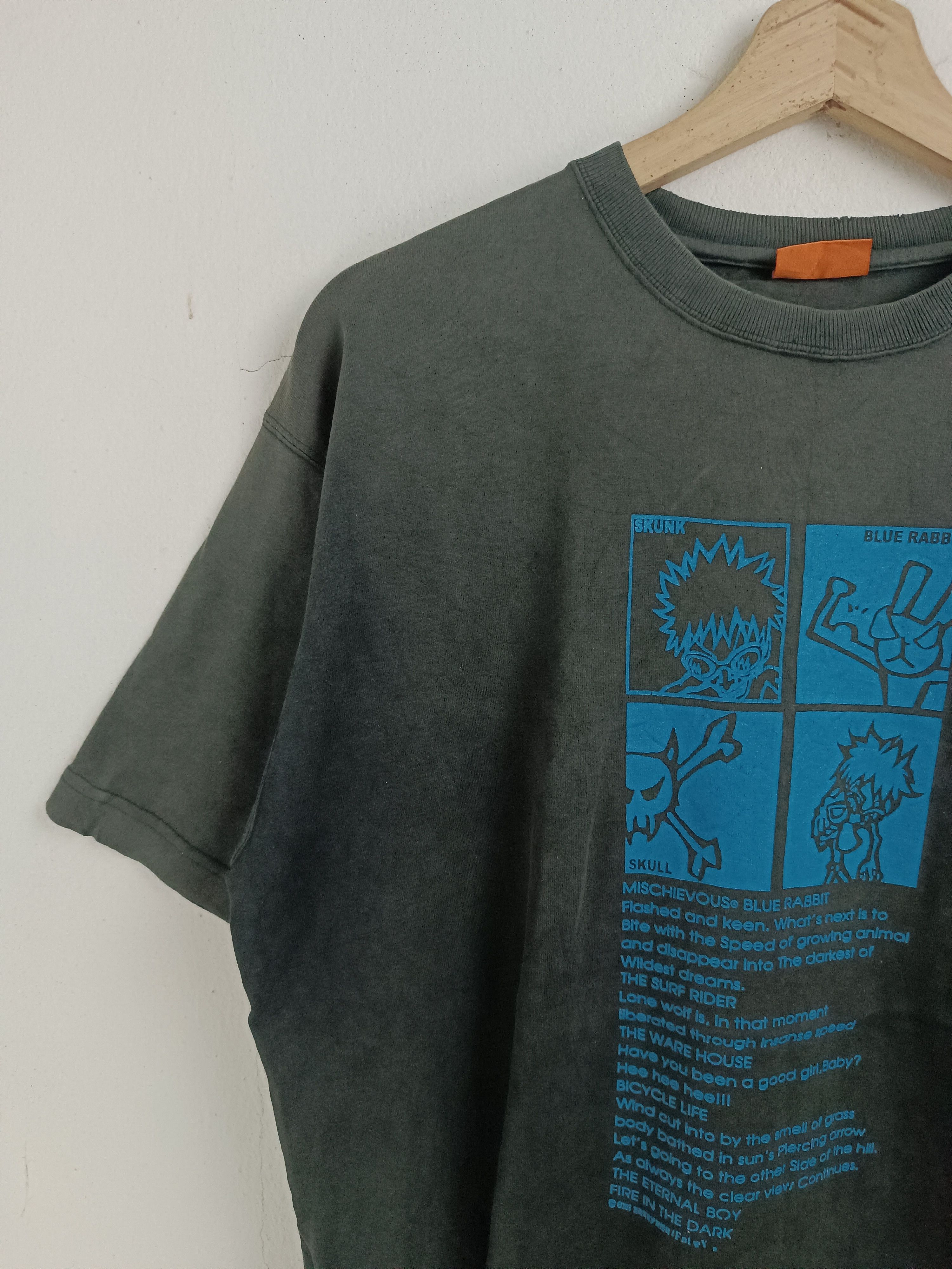 Japanese Brand THRASHED FADED VINTAGE Y2K MISCHIEVOUS TEE VERY RARE Size US L / EU 52-54 / 3 - 5 Thumbnail