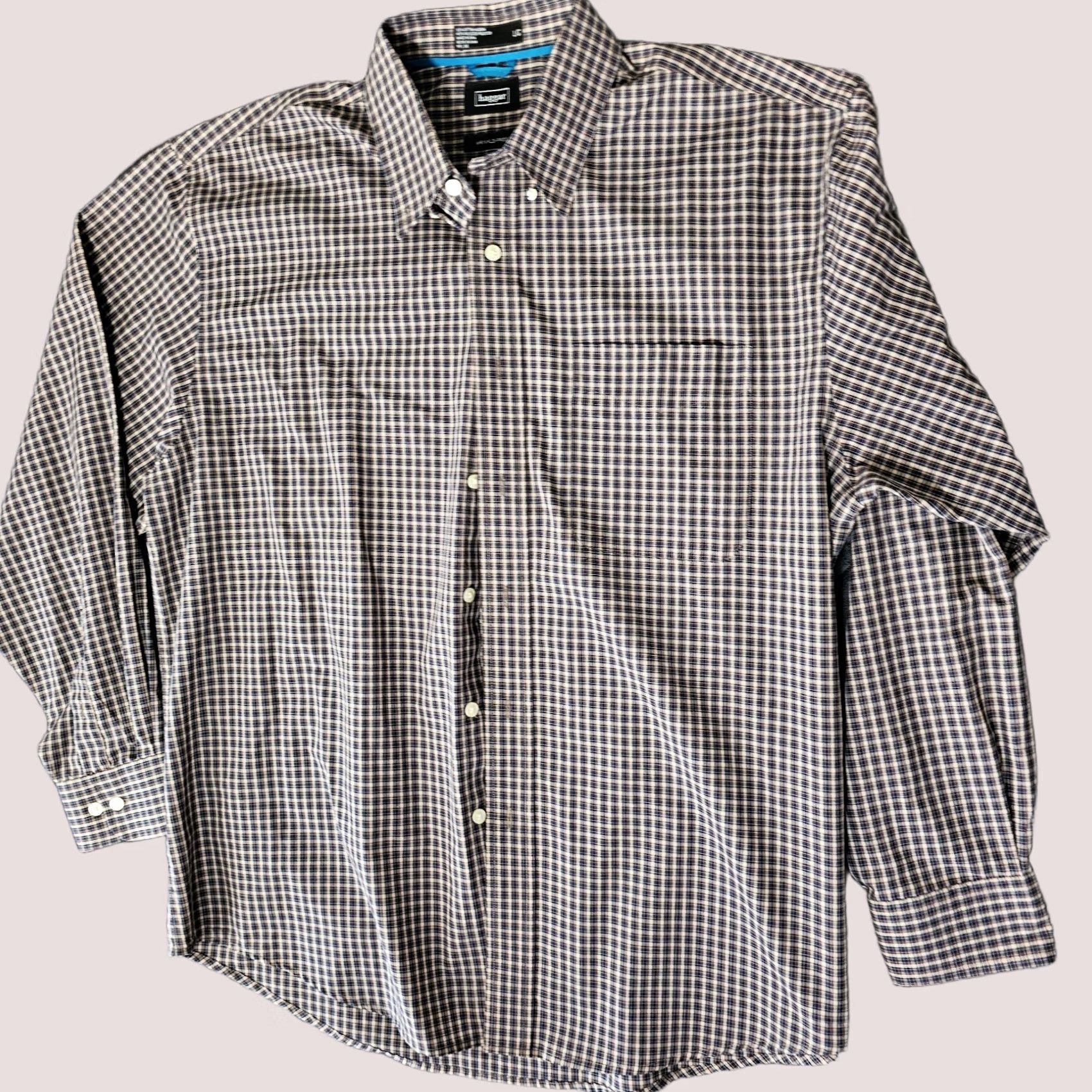Haggar Haggar Button-Down Shirt Mens Size L Brown Check Long Sleeve Casual Pocket Shirt Size US L / EU 52-54 / 3 - 1 Thumbnail