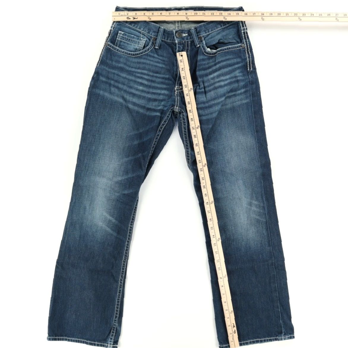 Vintage Buckle Jake Cotton Denim Jeans Pants Blue Men's 32 Size US 32 / EU 48 - 3 Thumbnail