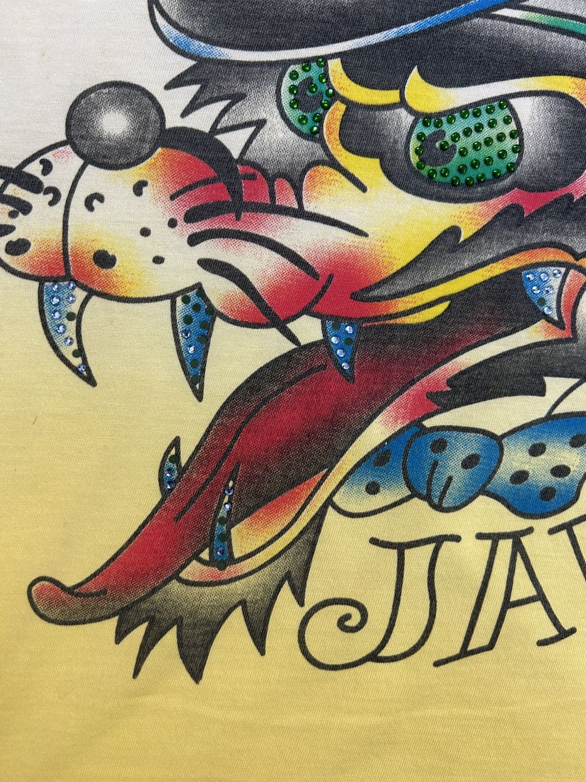 Christian Audigier × Ed Hardy × Vintage Ed Hardy Christian Audigier vintage yellow T-shirt big logo Size US XL / EU 56 / 4 - 8 Thumbnail