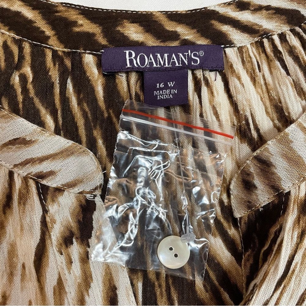 Other NWT New Roaman's Animal Print Rayon Tunic Dress Size 16W Size XXL / US 16-18 / IT 52-54 - 7 Thumbnail