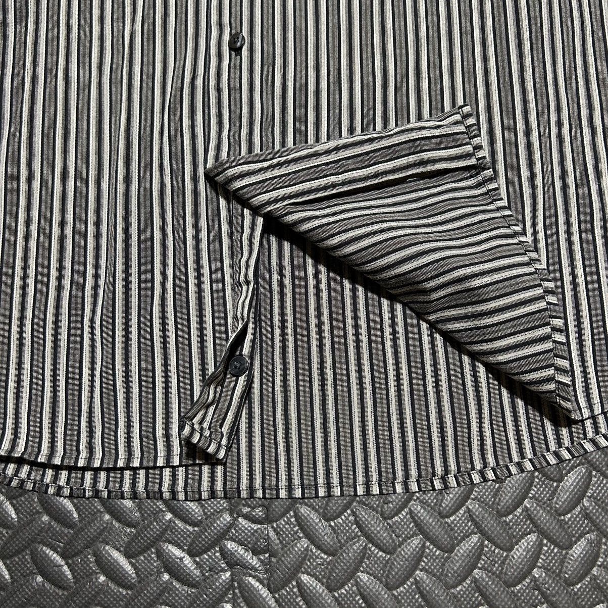 Other Axcess Claiborne Button Down Dress Shirt Striped Black XL Size US XL / EU 56 / 4 - 3 Thumbnail