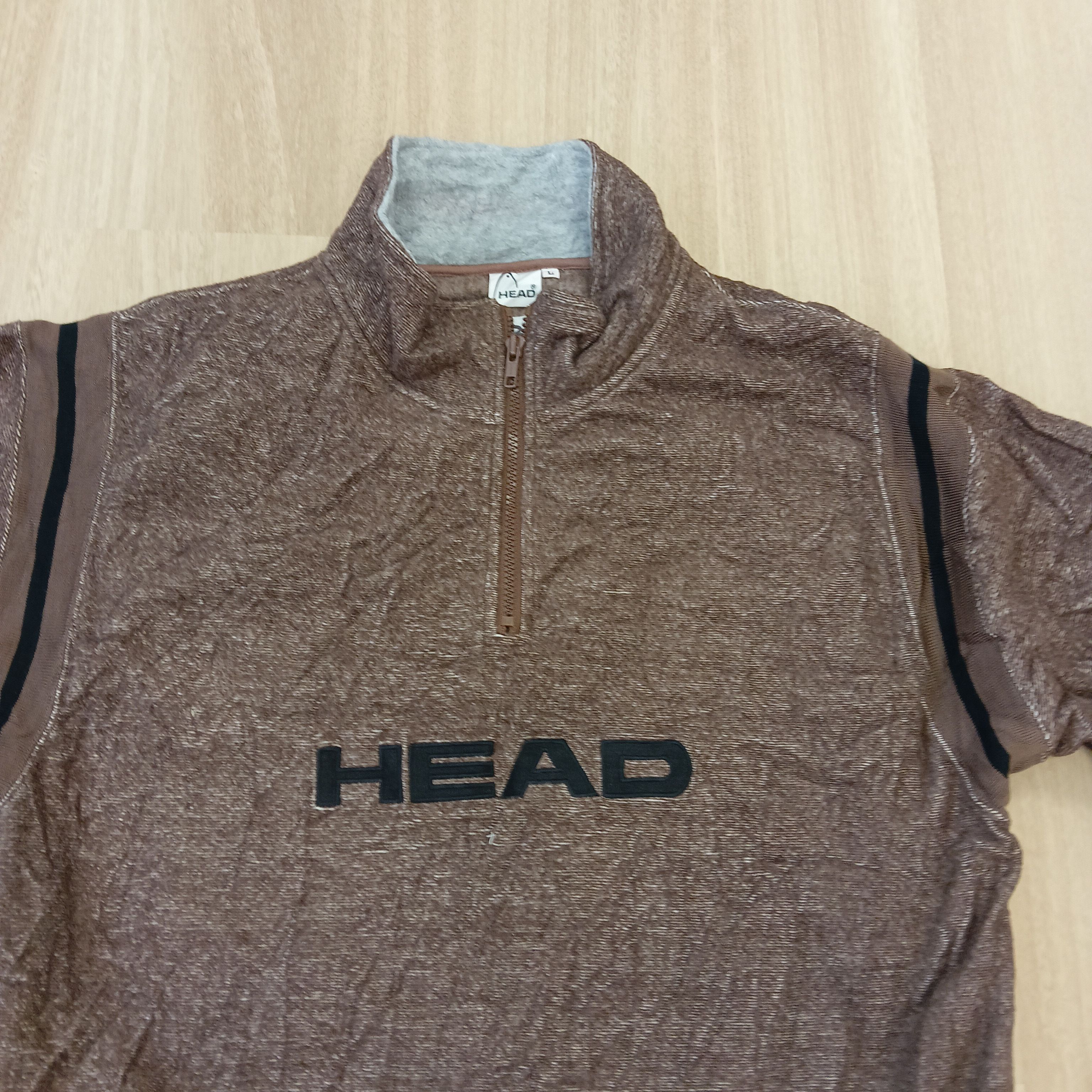 Japanese Brand HEAD BIG LOGO JAPANESE BRAND L HALF ZIPPER RARE Size US L / EU 52-54 / 3 - 3 Thumbnail