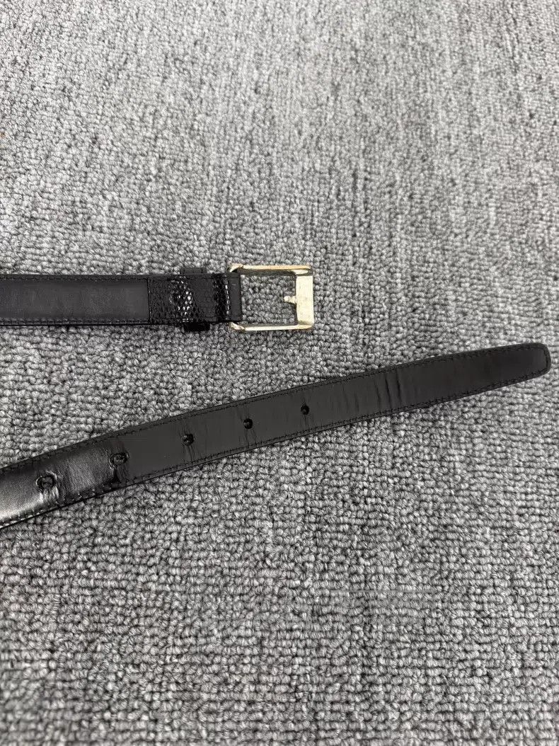 Saint Laurent Paris Saint Laurent Paris size 100 Black lizard-print belt with s Size ONE SIZE - 4 Thumbnail