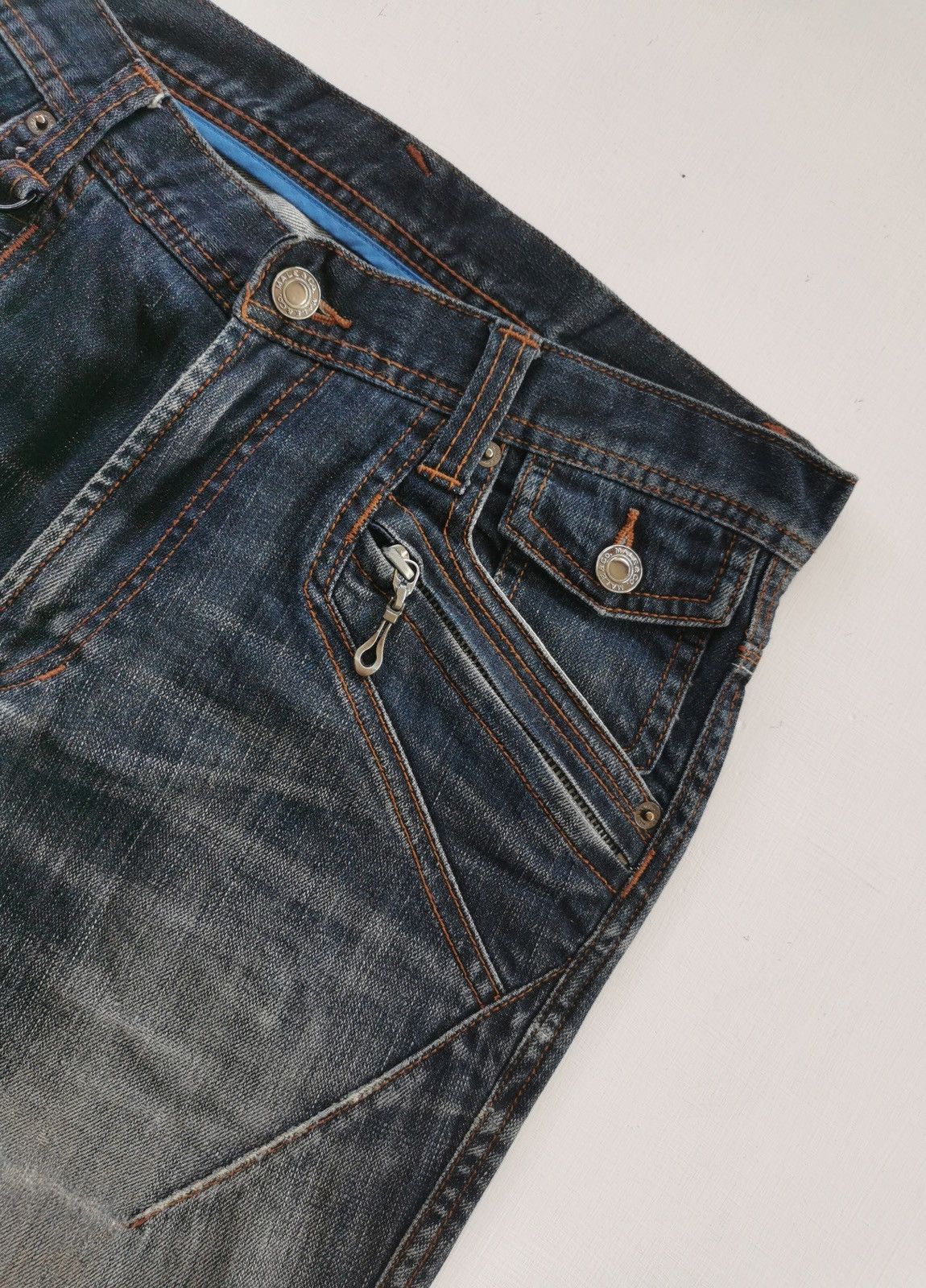 Japanese Brand Male & Co Japan Zipper Punk Distressed Denim Jeans Size US 32 / EU 48 - 4 Thumbnail
