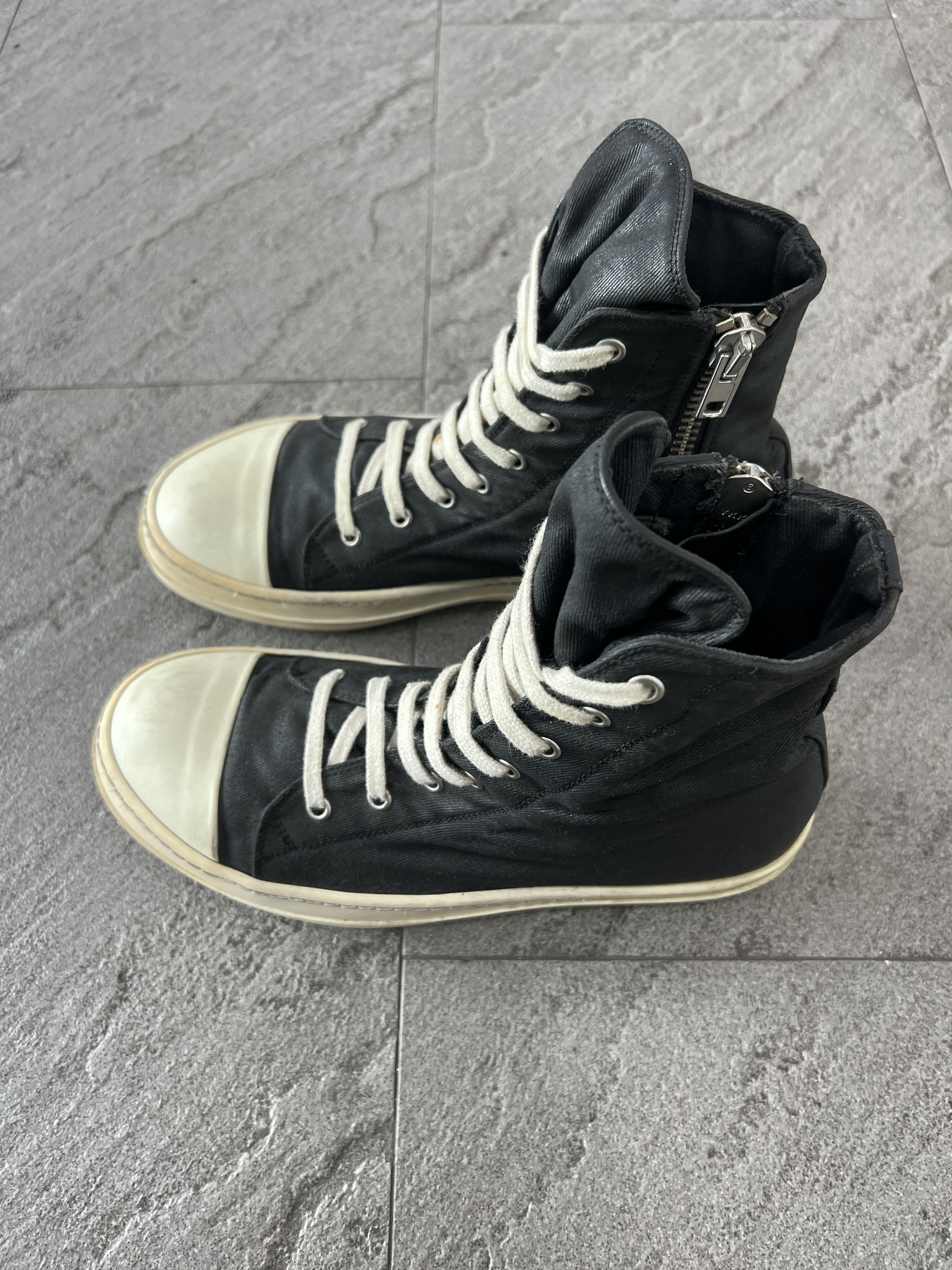 Rick Owens Drkshdw Rick Owens DRKSHDW Ramones black canvas Size US 7 / EU 40 - 6 Thumbnail