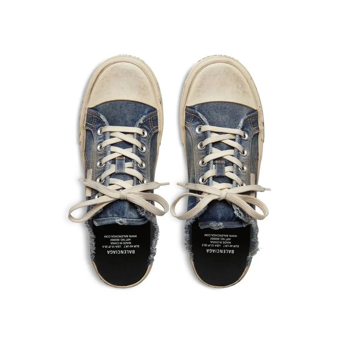 Balenciaga o1s1rm0725 Paris Mules in Blue Size US 13 / EU 46 - 5 Thumbnail