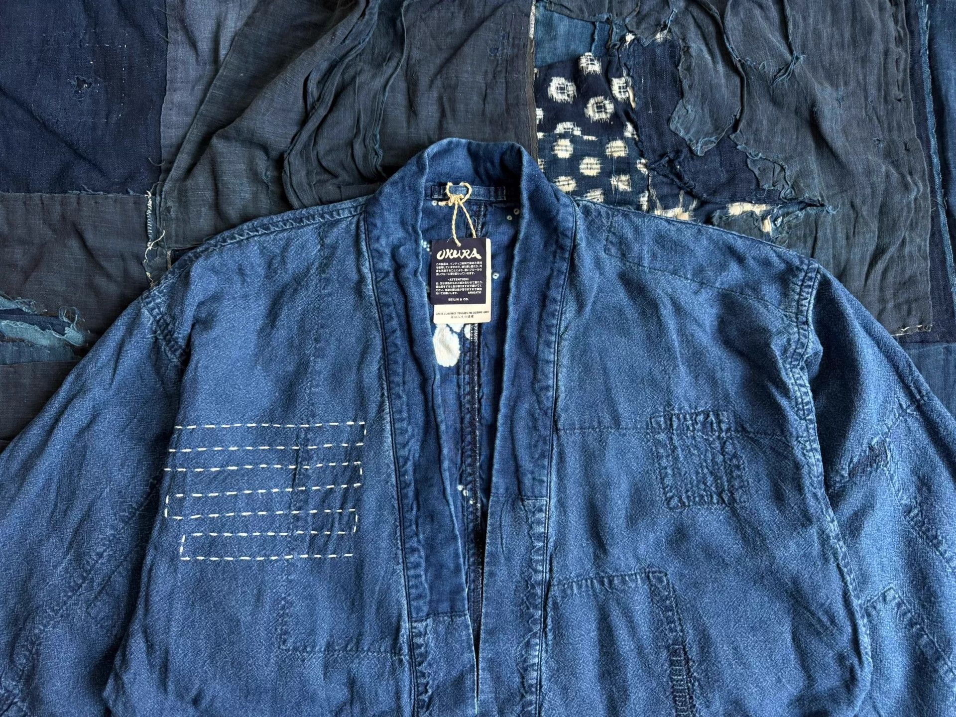 Other Blue Blue Japan Indigo Sashiko Patchwork Robe Coat 2 Size US M / EU 48-50 / 2 - 4 Thumbnail
