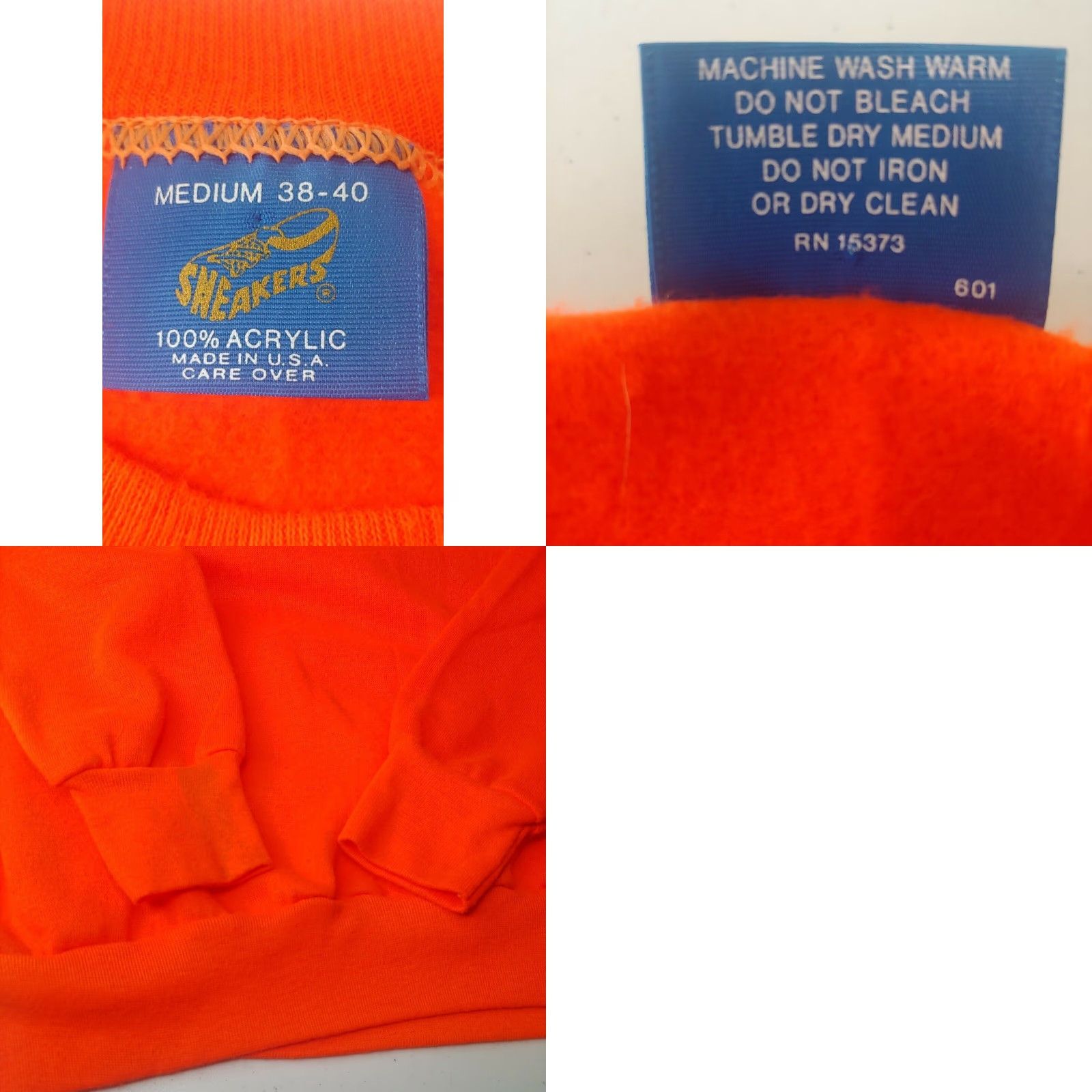 Vintage VINTAGE Sneakers Sweatshirt Crew Neck Pullover Medium M Men Blaze Orange Sports About Trophies Maryland Grantsville Read Size US M / EU 48-50 / 2 - 8 Thumbnail