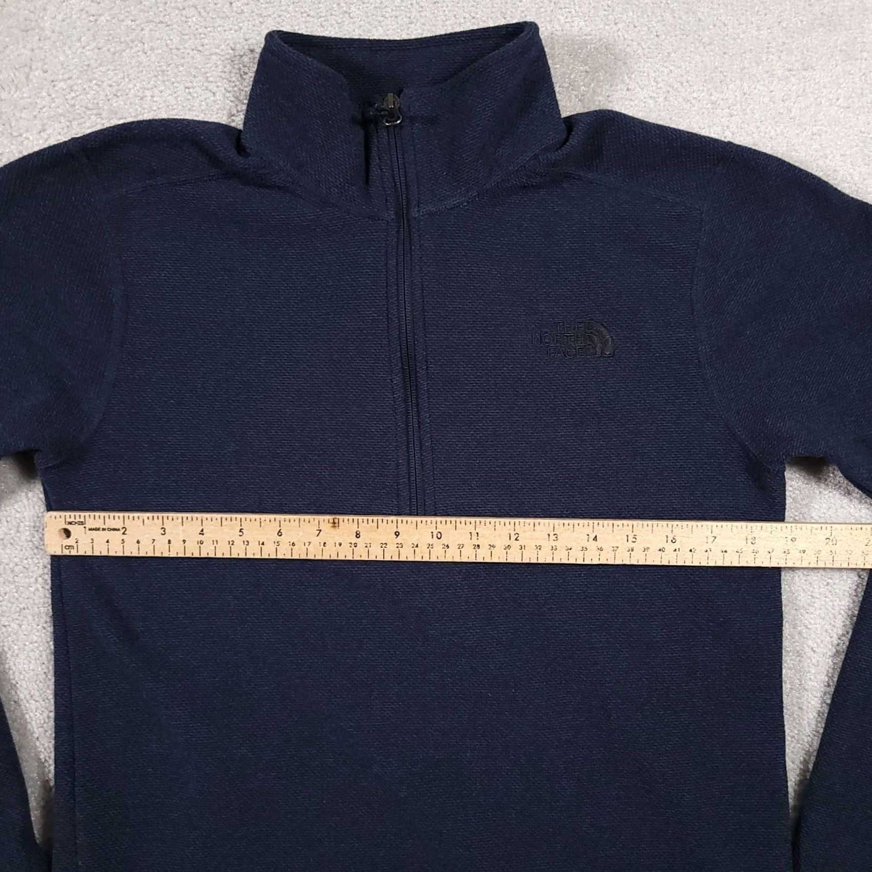 The North Face The North Face 1/2 Zip Shirt Mens Small Blue Textured Knit Fleece Lined Heavy Size US S / EU 44-46 / 1 - 6 Thumbnail