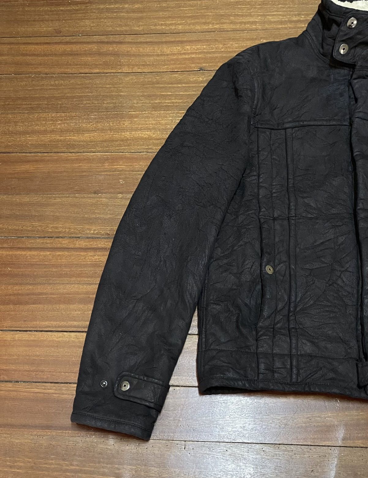 Armani Exchange × Vintage Rare Design Vintage Armani Exchange Fur Suede Jacket 2000s Size US M / EU 48-50 / 2 - 6 Thumbnail