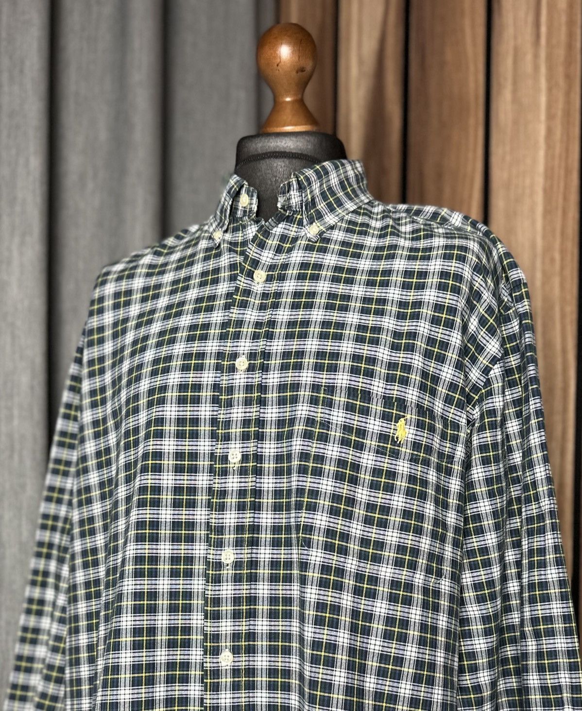Ralph Lauren Logo Shirt Big Size 2XB Men's Long Sleeve