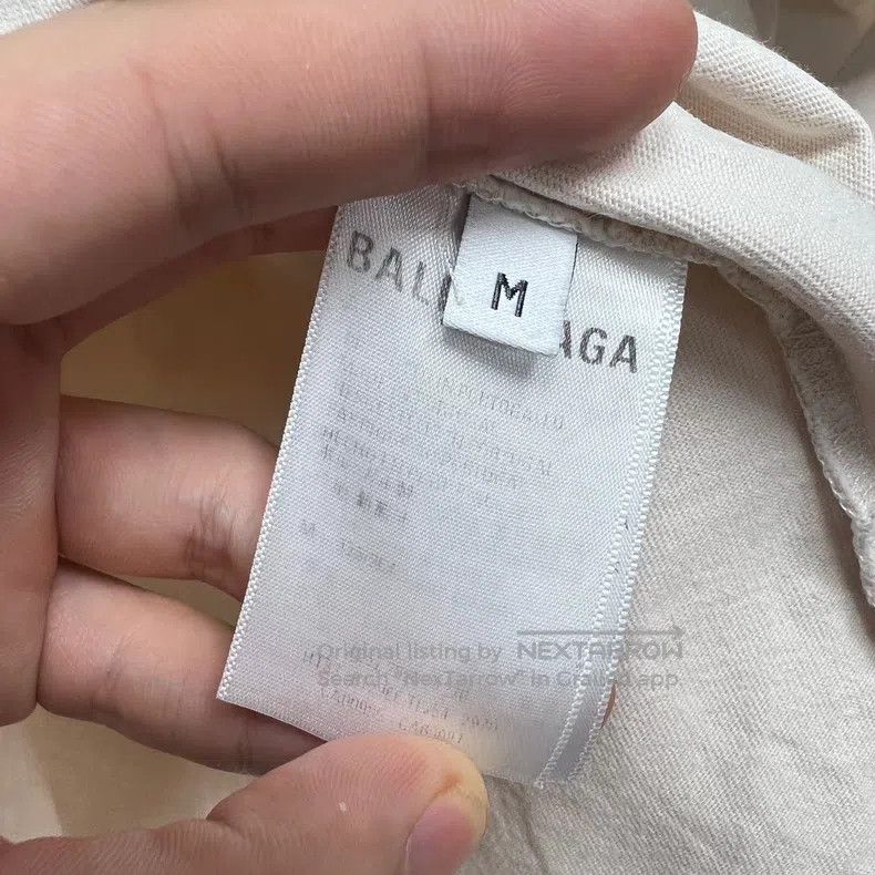 Balenciaga Balenciaga Mailbox Logo Beige Short Sleeve Size US M / EU 48-50 / 2 - 4 Thumbnail