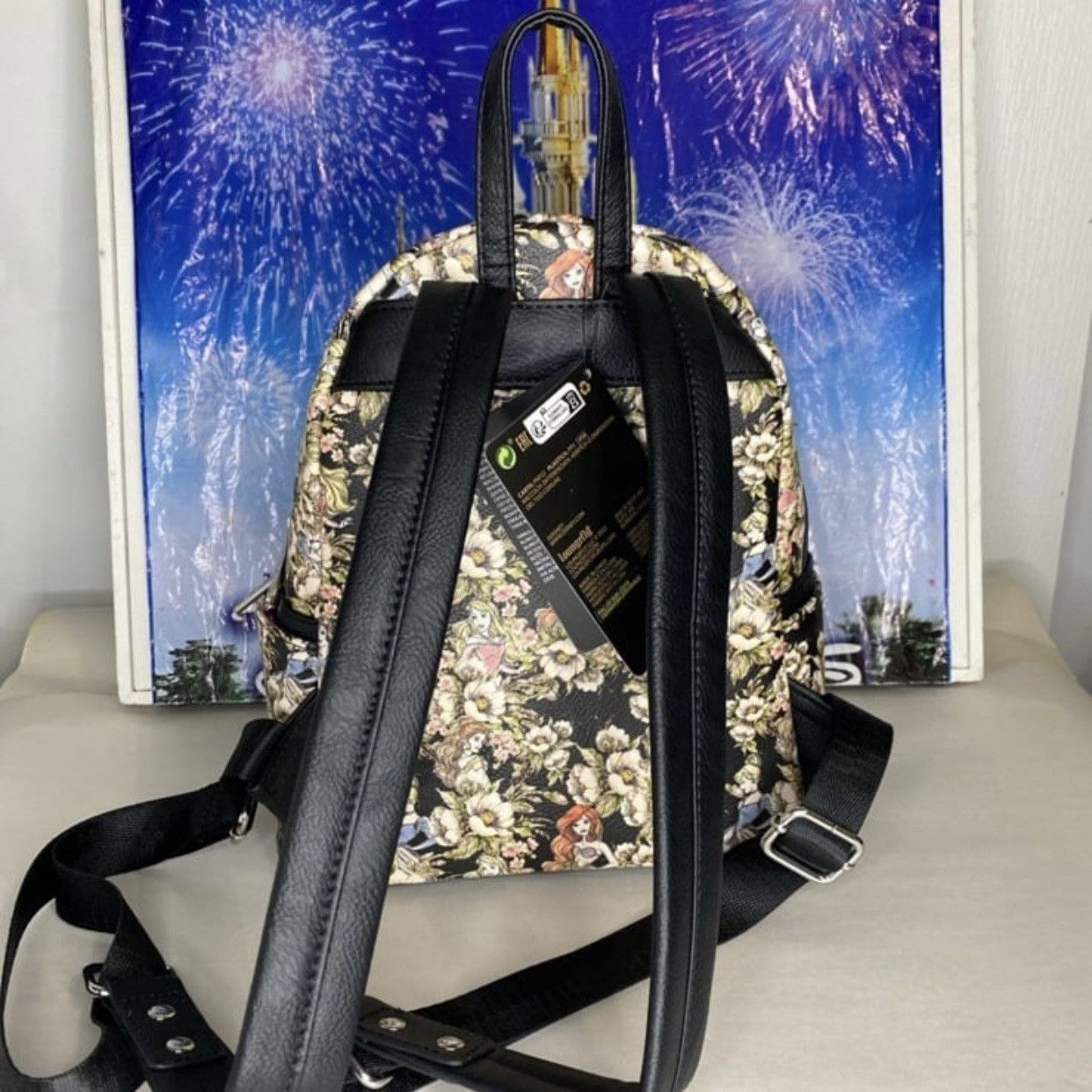 Disney Disney Loungefly princess watercolor sketch floral backpack Size ONE SIZE - 3 Thumbnail