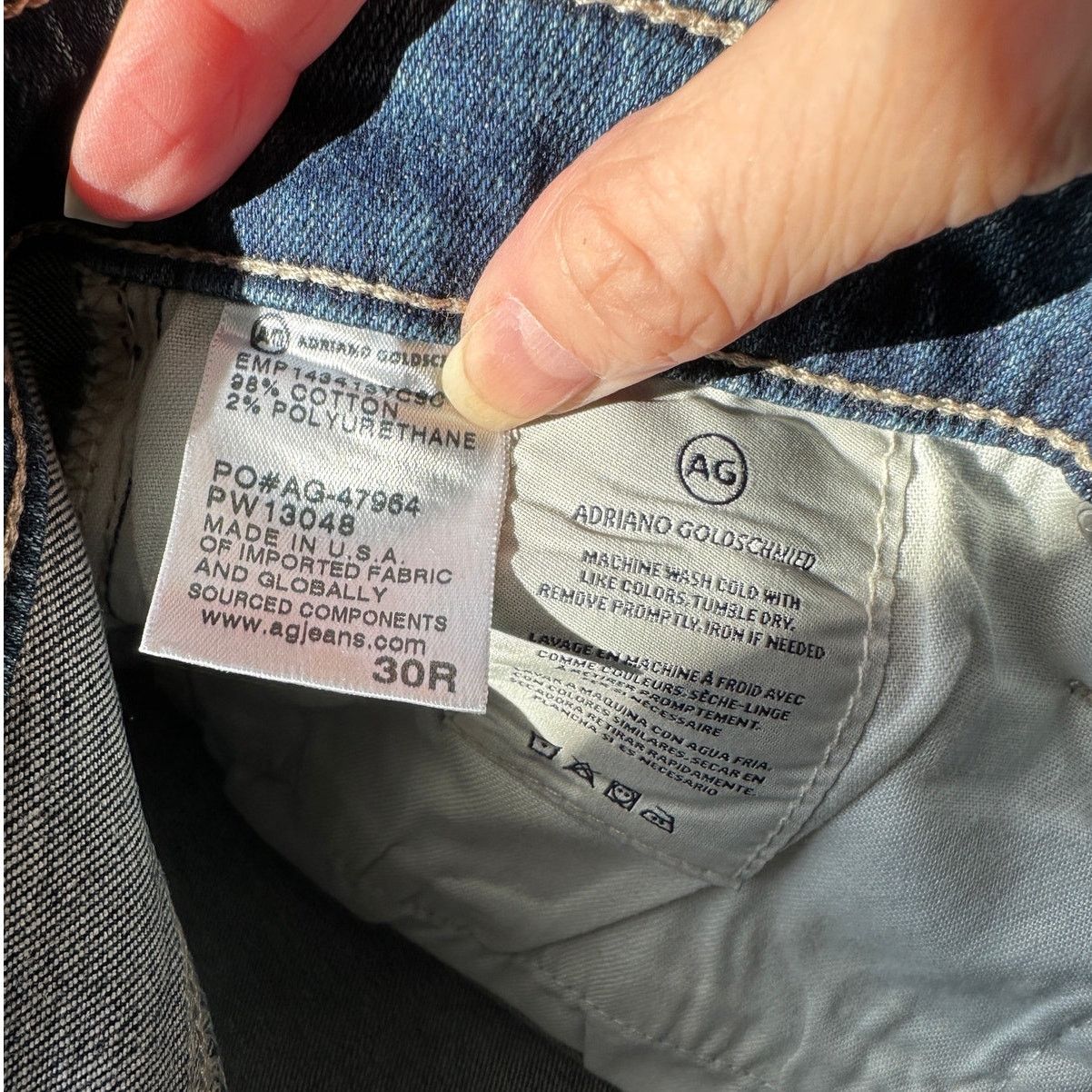 AG Adriano Goldschmied AG Prima Jeans Medium Light Wash Womens US 30R Cigarette Size 30" / US 8 / IT 44 - 10 Thumbnail