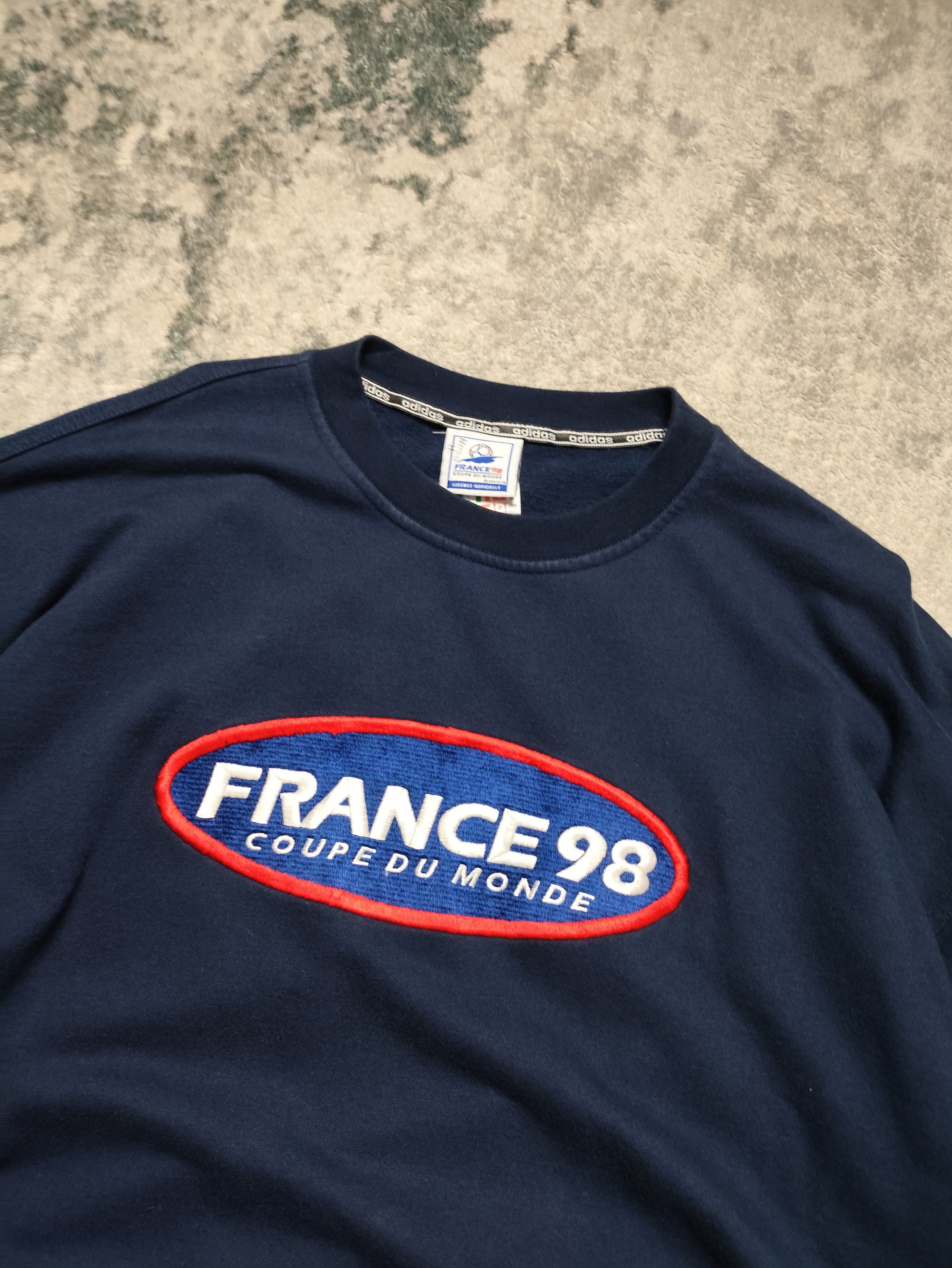 Adidas Vintage 98’s France Coupe Du Monde Sweatshirt Crewneck Size US XL / EU 56 / 4 - 2 Thumbnail