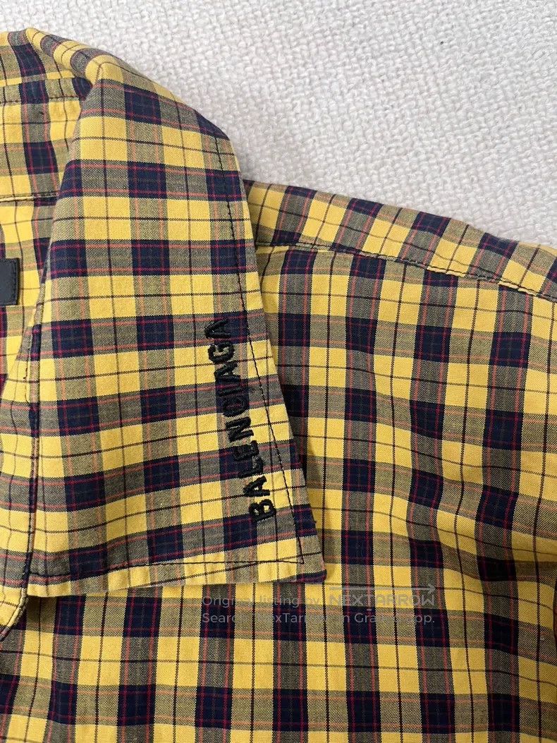 Balenciaga Balenciaga Plaid Short Sleeve Shirt Size XS / US 0-2 / IT 36-38 - 3 Thumbnail