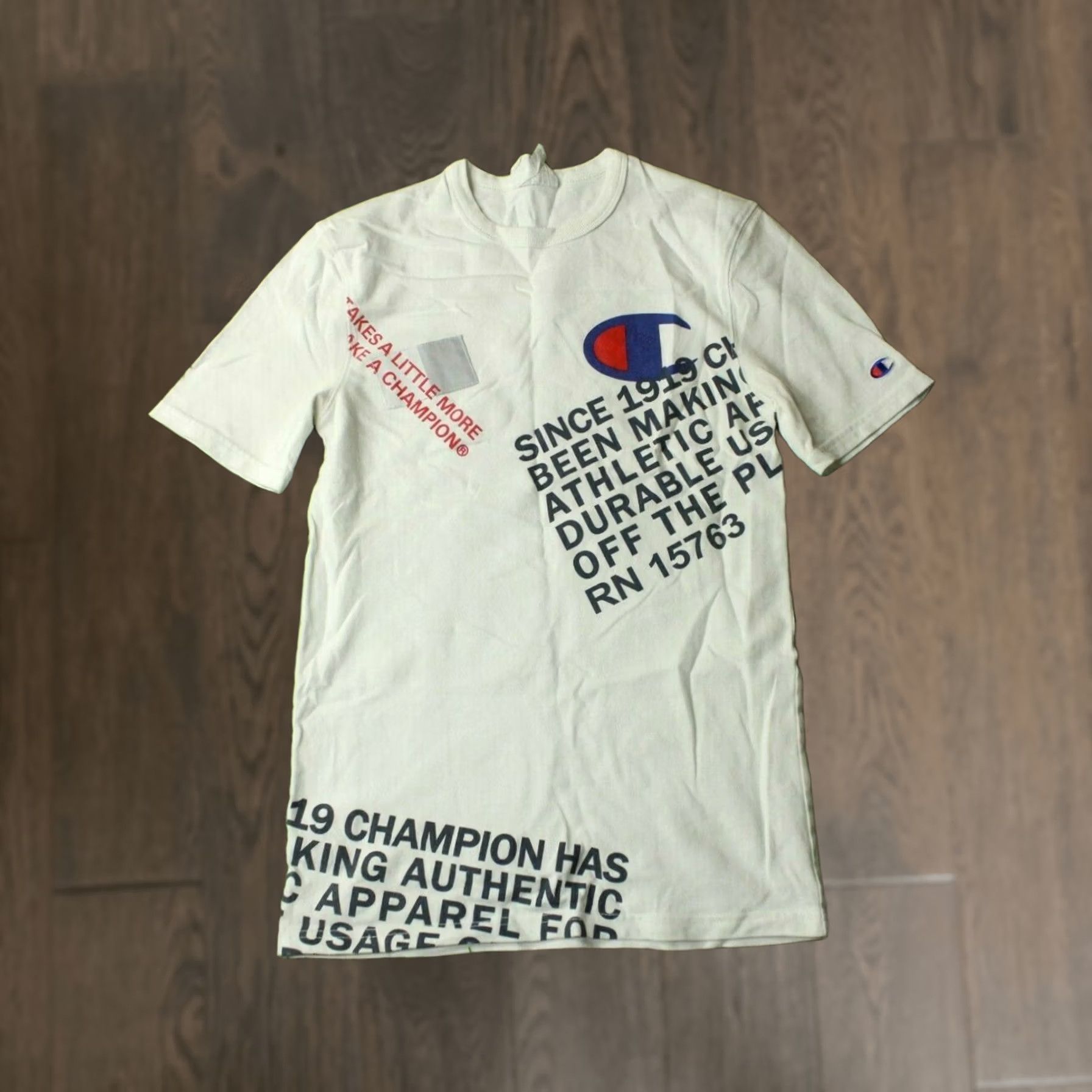 Champion CHAMPION MENS SHORT SLEEVE SHIRT T-SHIRT TEE JERSEY TRIKOT CAMISETA SIZE S White Logo Vintage: No Size US S / EU 44-46 / 1 - 1 Thumbnail