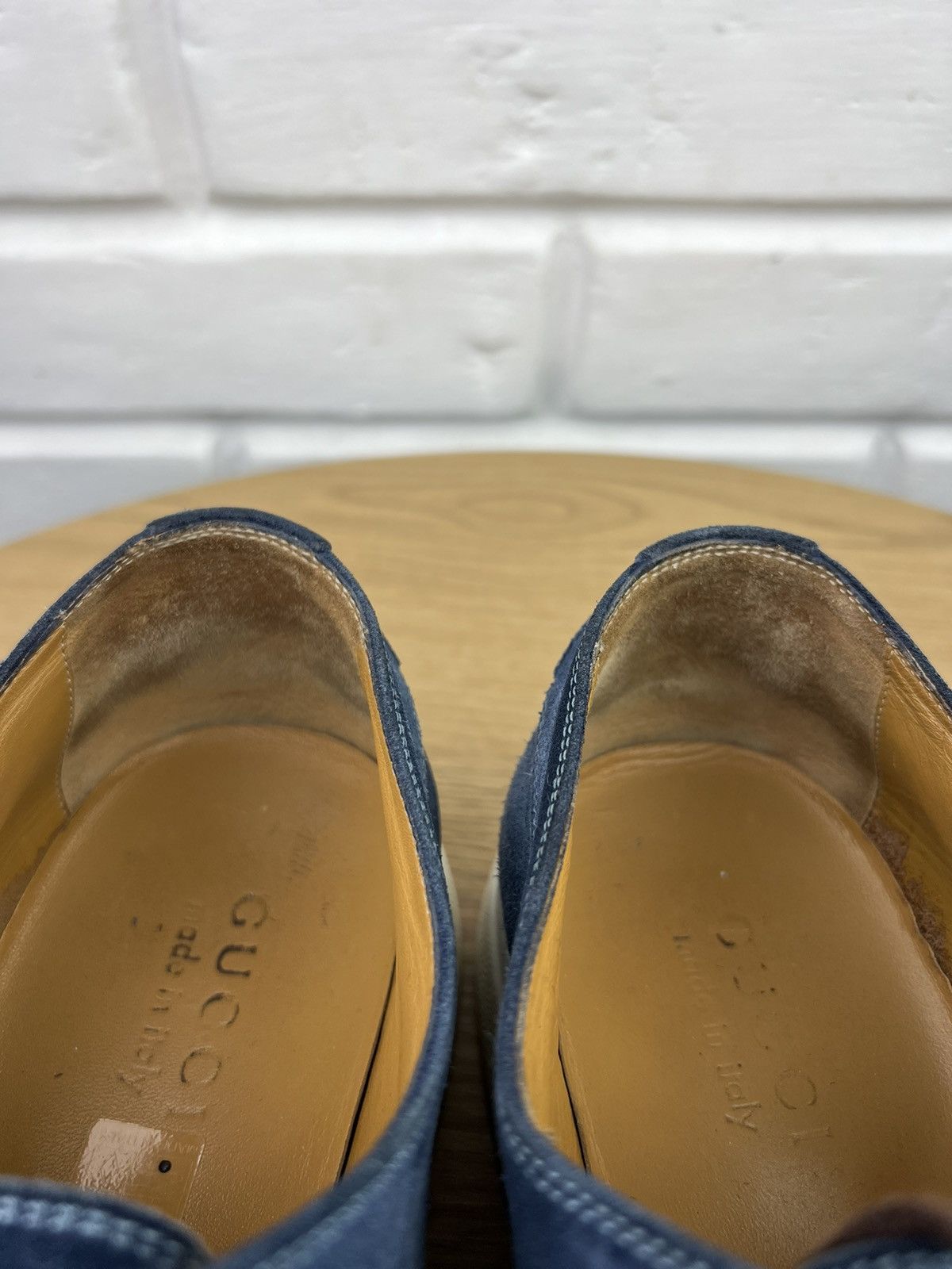 Gucci GUCCI Derby Suede Shoes Lace-up GG Logo Blue Men’s Size US 9.5 / EU 42-43 - 15 Thumbnail