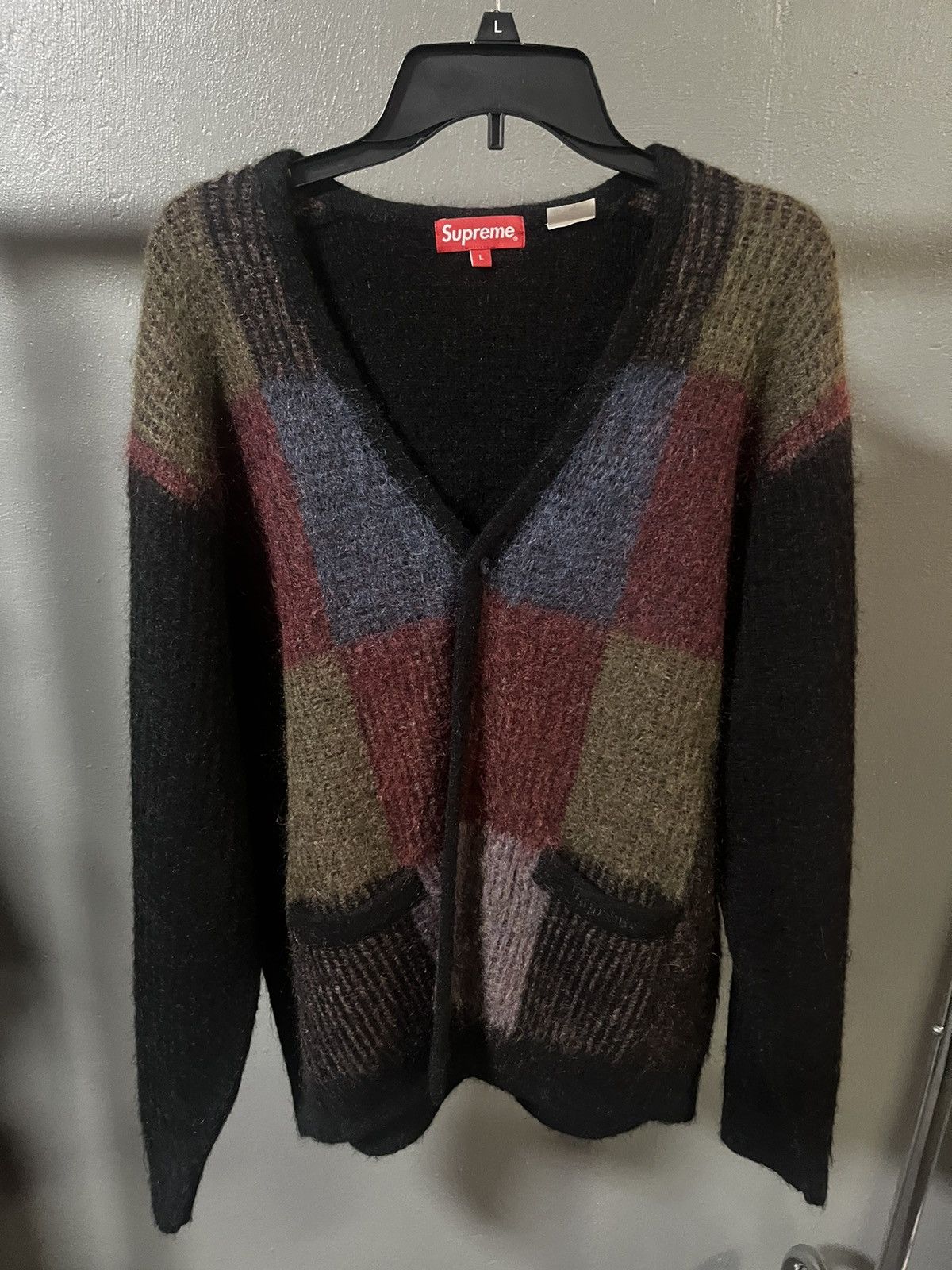 トップス Supreme Brushed Grid Cardigan Supreme-Brushed-Grid-Cardigan-