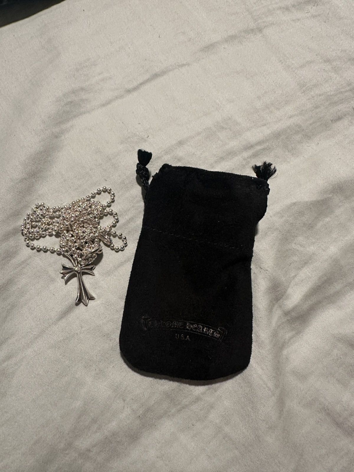Chrome Hearts Chrome hearts Tiny Ch Cross Charm with ball Chain Size ONE SIZE - 9 Thumbnail