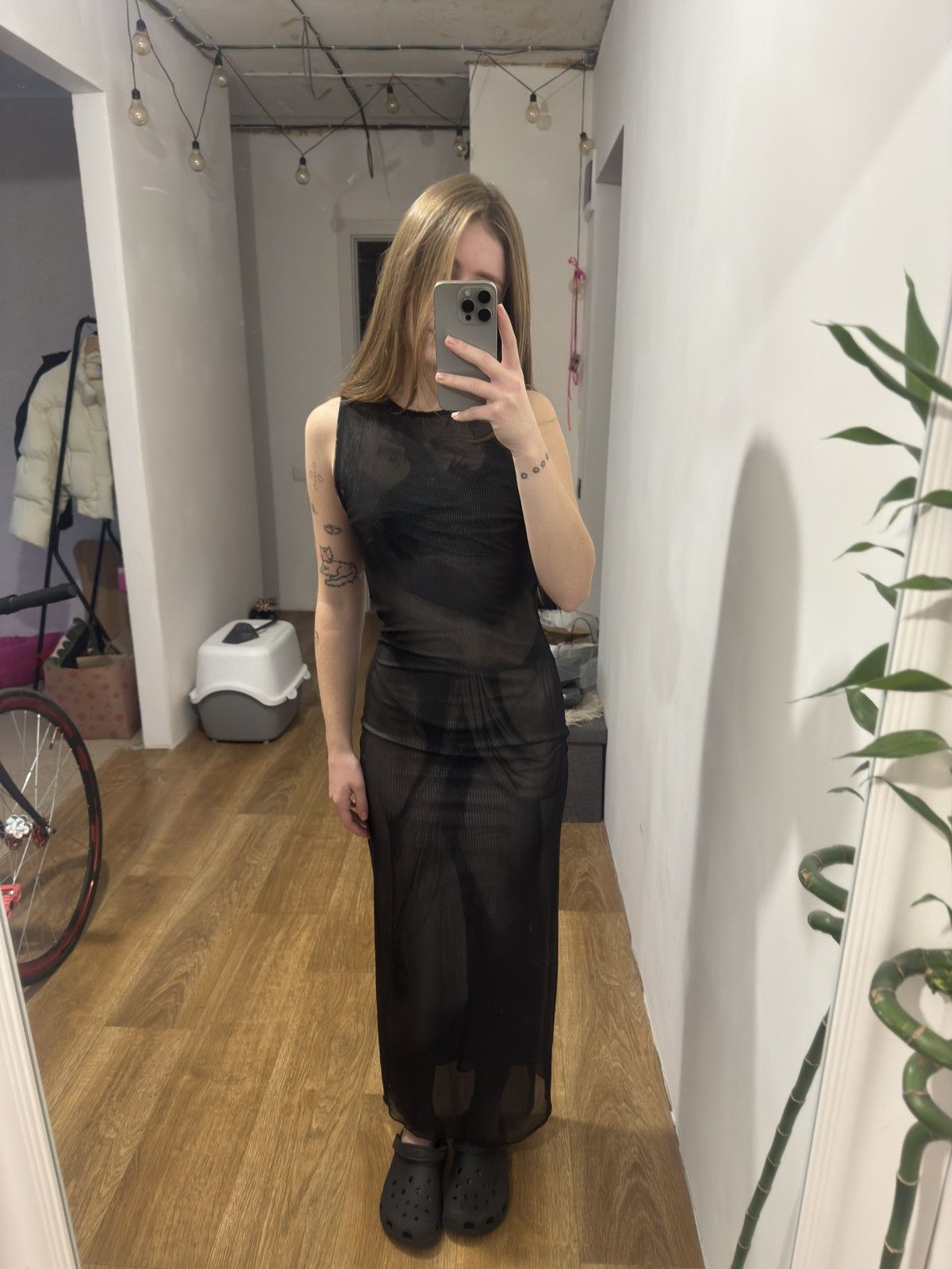 Vintage MESH RENAISSANCE JEAN PAUL GAULTIER STYLE TWO SIDES DRESS Size S / US 4 / IT 40 - 3 Thumbnail