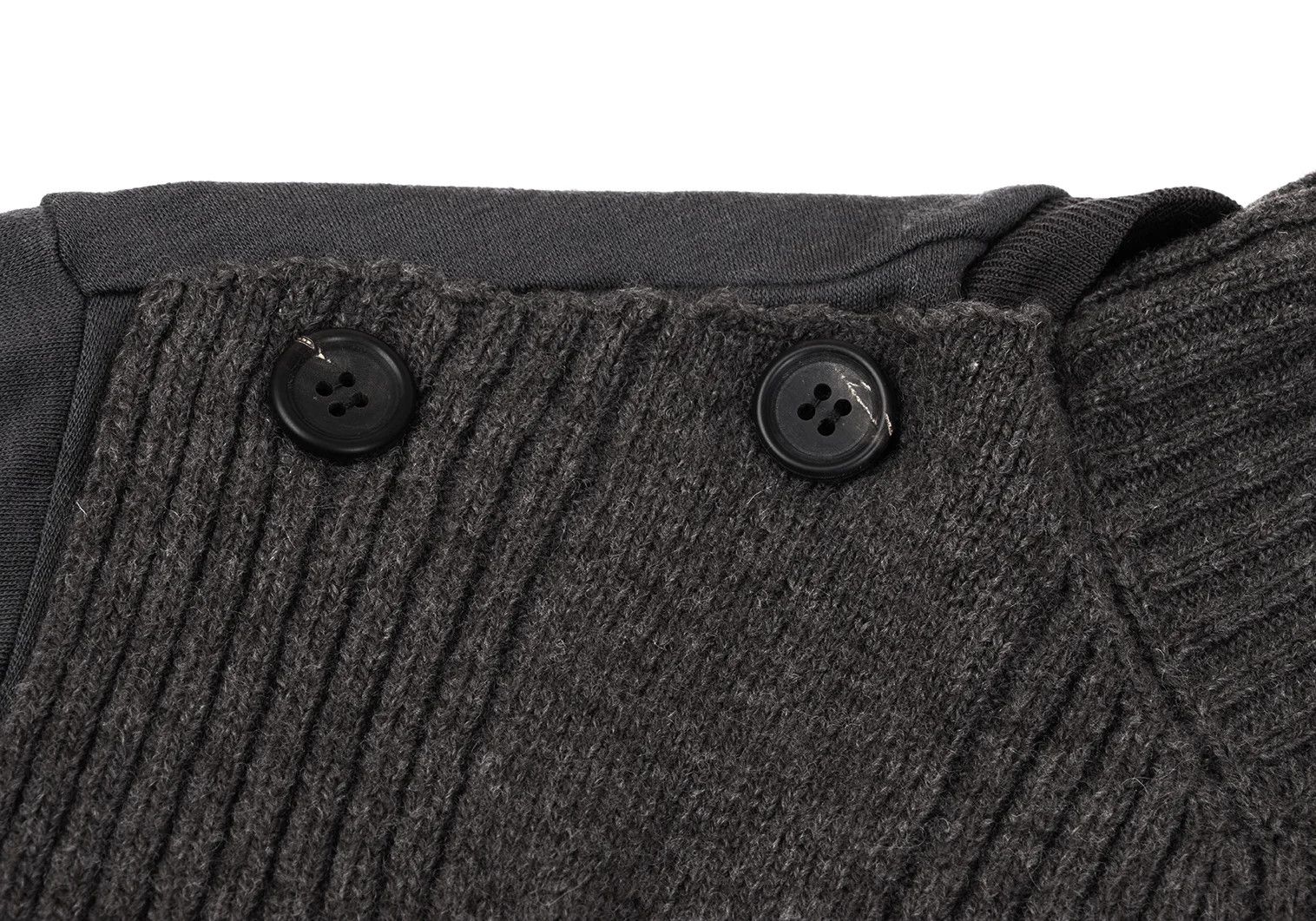 Yohji Yamamoto Yohji Yamamoto Cable Knit Wool Top Mocha M Size US M / EU 48-50 / 2 - 4 Thumbnail